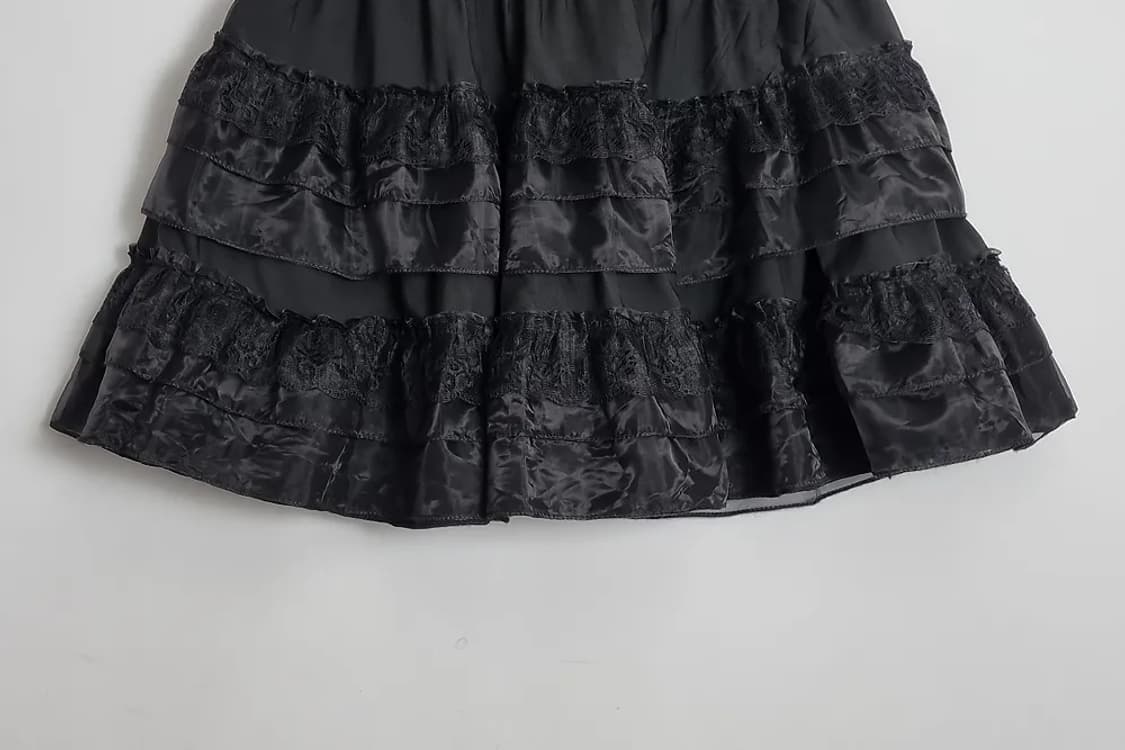 JPN 블랙 레이스 미니스커트 상품이미지4