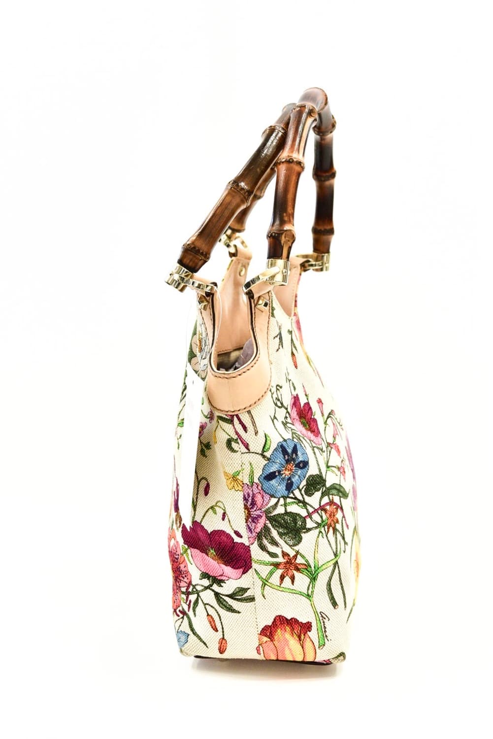 구찌 뱀부 멀티컬러 플로라 캔버스 토트백  (정품) 상품이미지2