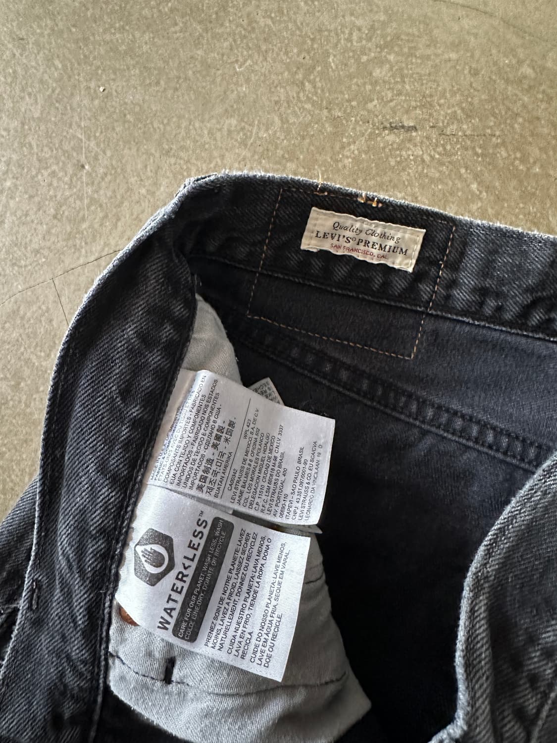 Levis 리바이스 501 스트레이트 흑청 w32 상품이미지5