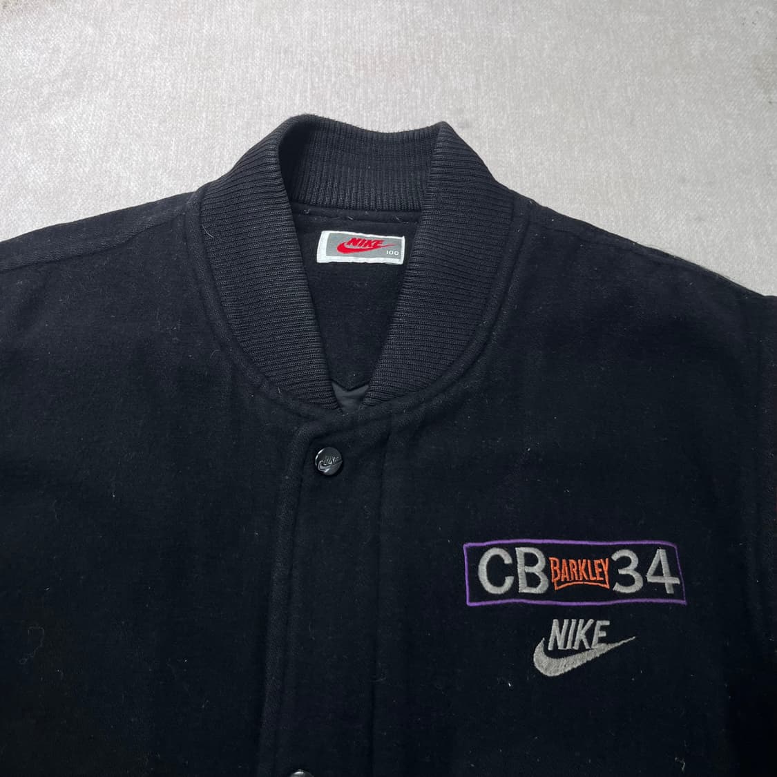 105 나이키 90s 찰스 바클리 릭헤벅 울 바시티 자켓 상품이미지3