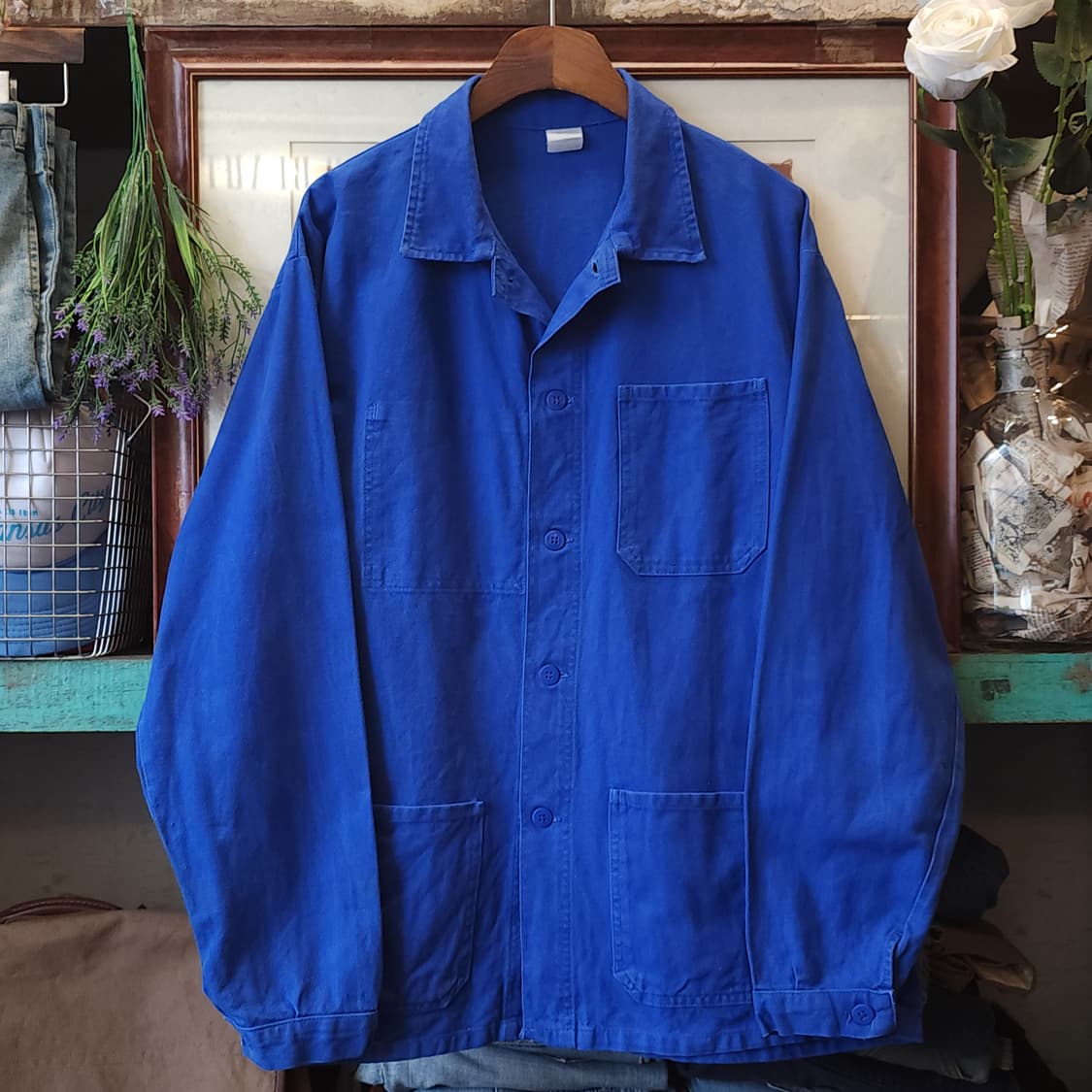 70s 프렌치 워크자켓 프렌치자켓 블루 54 상품이미지1