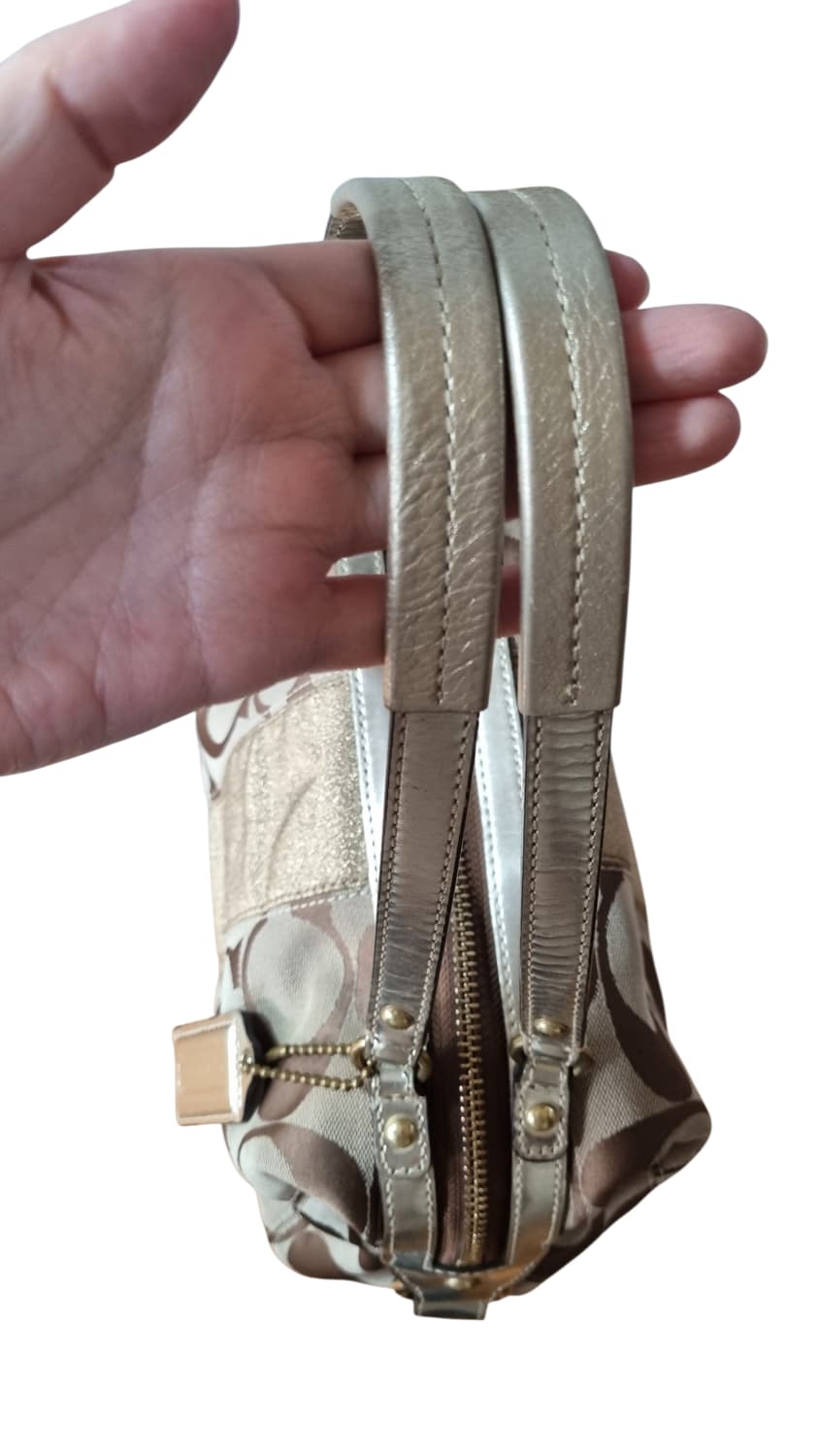 코치 시그니처 자가드 골드 숄더백 빈티지코치 갸루 y2k 히메 상품이미지5