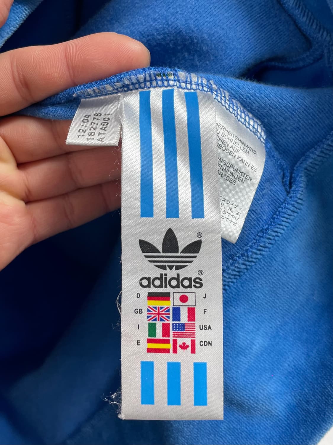 아디다스 테리 벨루어 블루 트랙탑 져지 (on.46)    상품이미지9