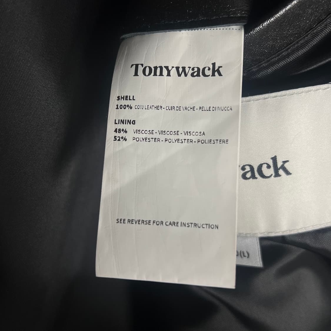 Tonywack Calf Leather Zip Blouson Jacket 상품이미지7