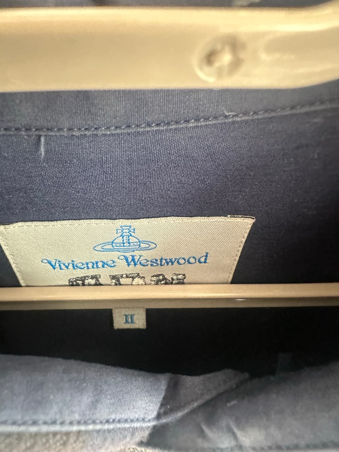 비비안웨스트우드 셔츠 M 네이비 체크셔츠 상품이미지2