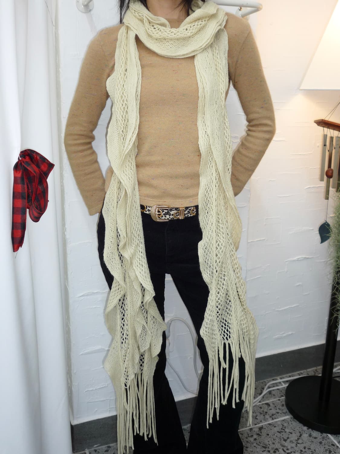 antique cream muffler 상품이미지1