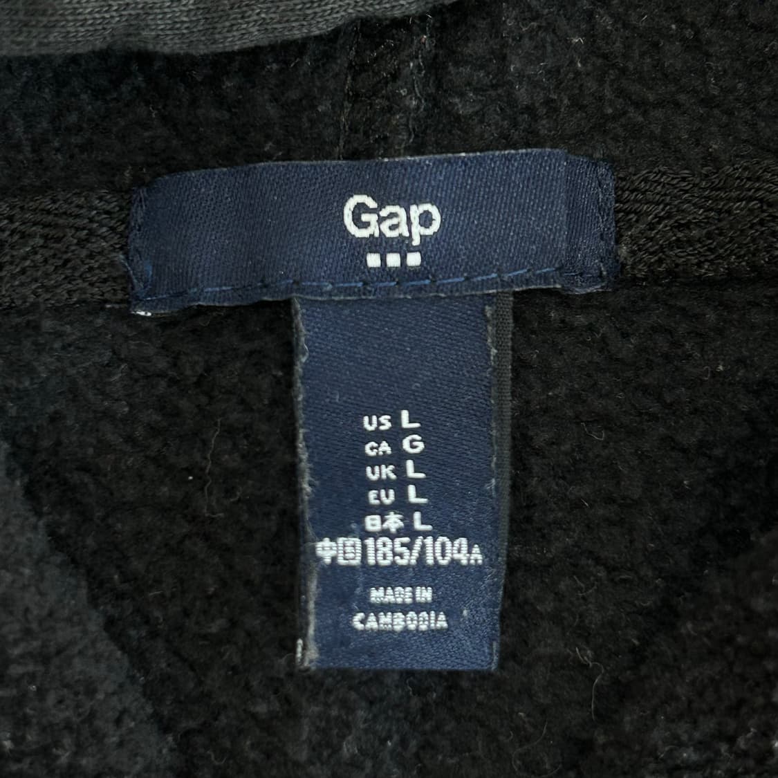 GAP 갭 그레이 로고 블랙 후드티  상품이미지5