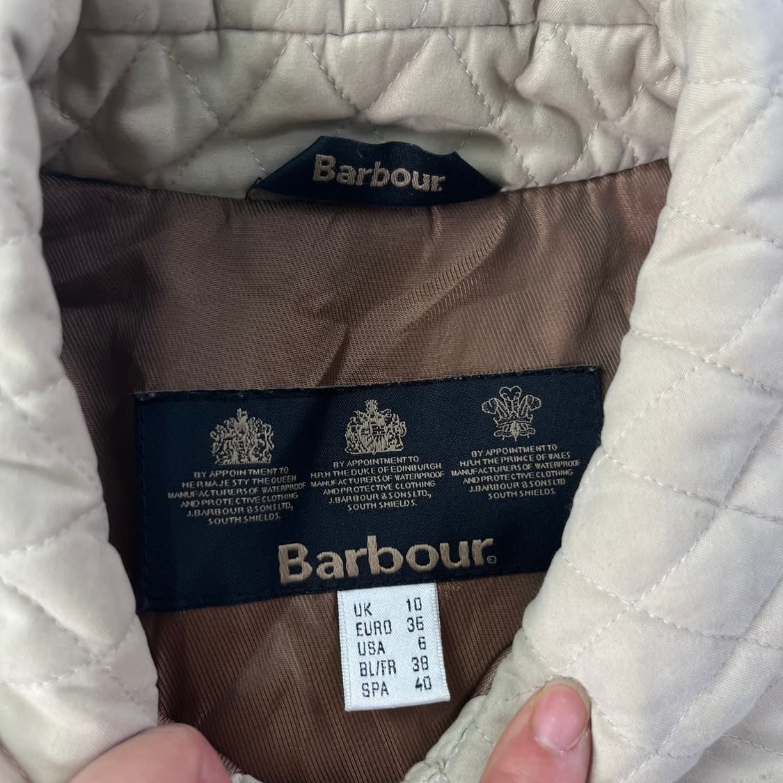 W 95 바버 퀄팅 버튼 자켓 상품이미지3