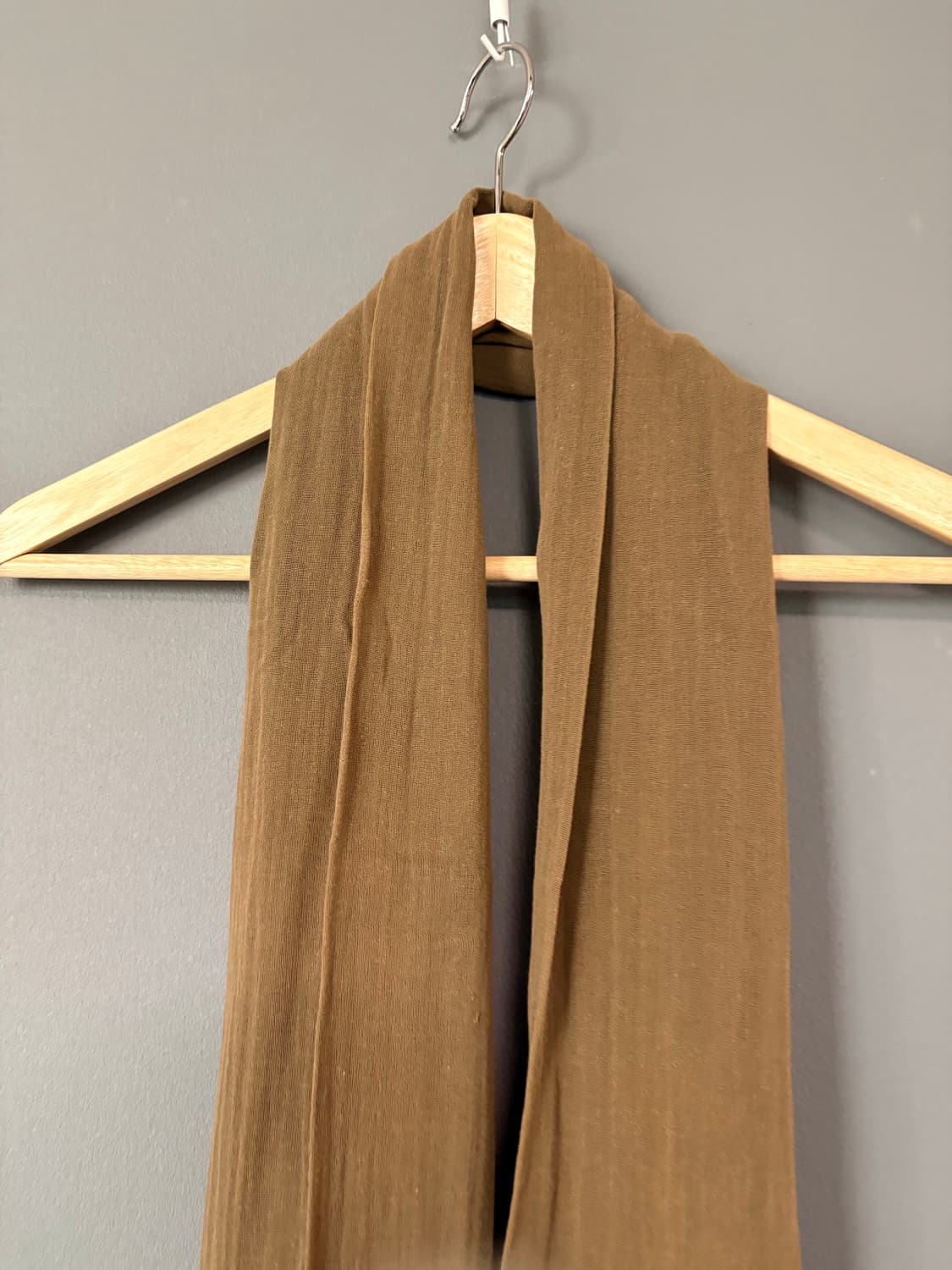 디올옴므 05ss 컬렉션 거즈 롱 머플러 카키 브라운 상품이미지2