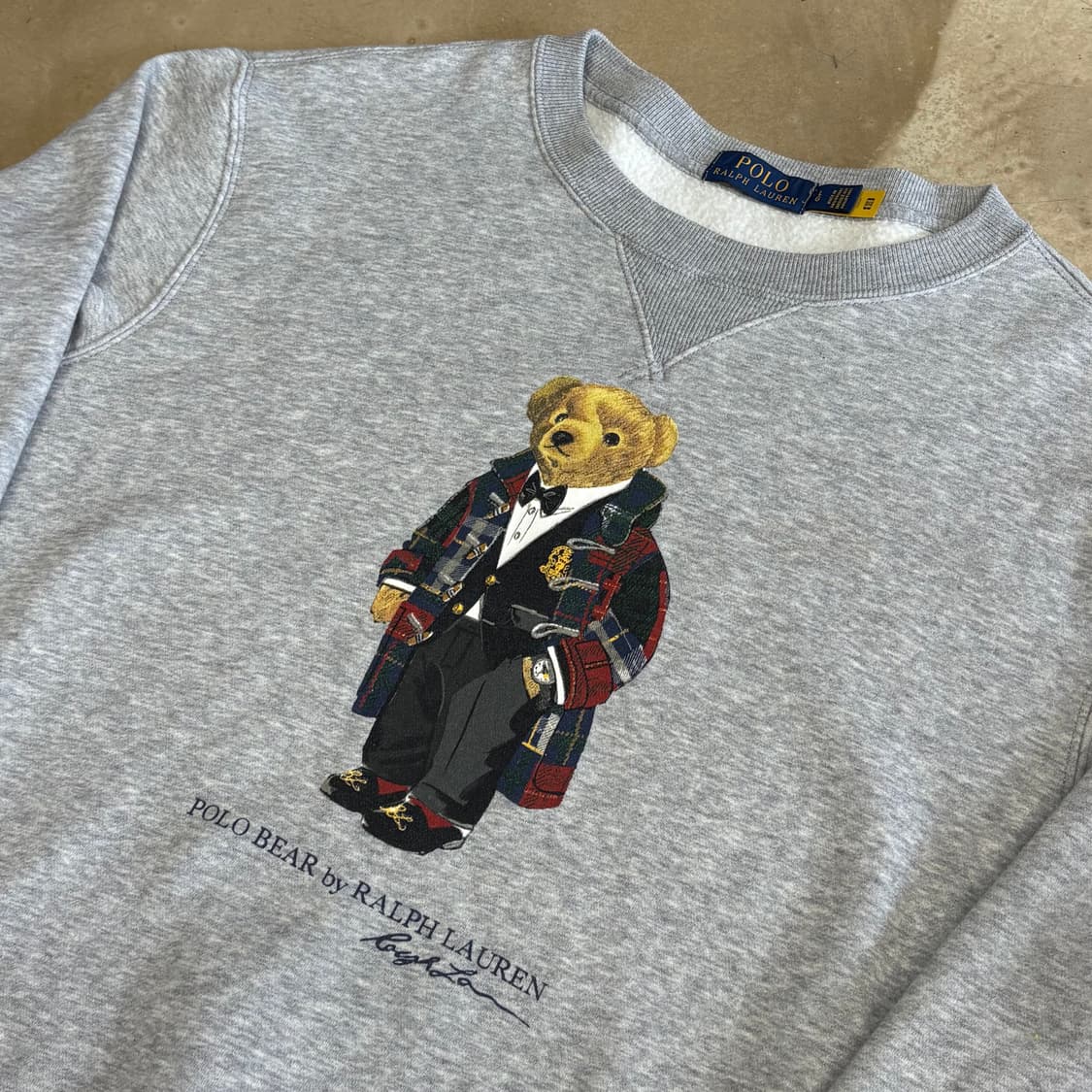 🫶🏻 폴로랄프로렌 폴로베어 Gray 기모 맨투맨 🫶🏻 상품이미지2