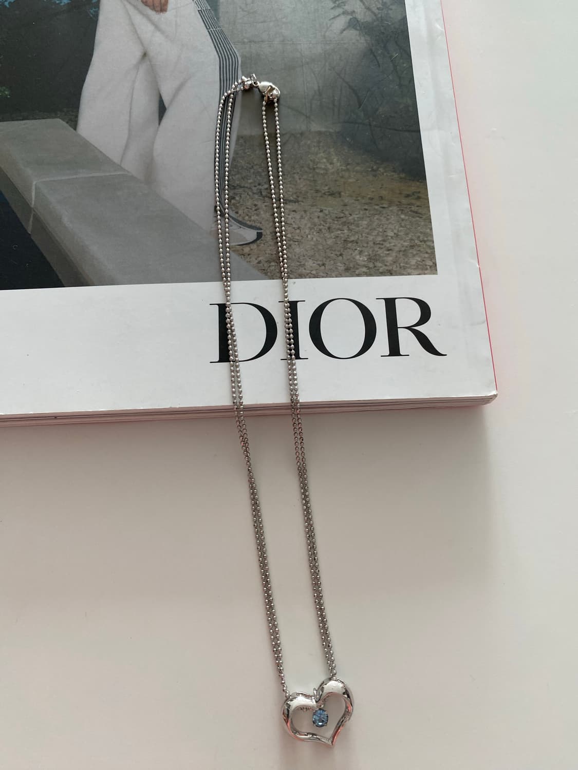 빈티지 하트 블루스톤 목걸이 상품이미지3