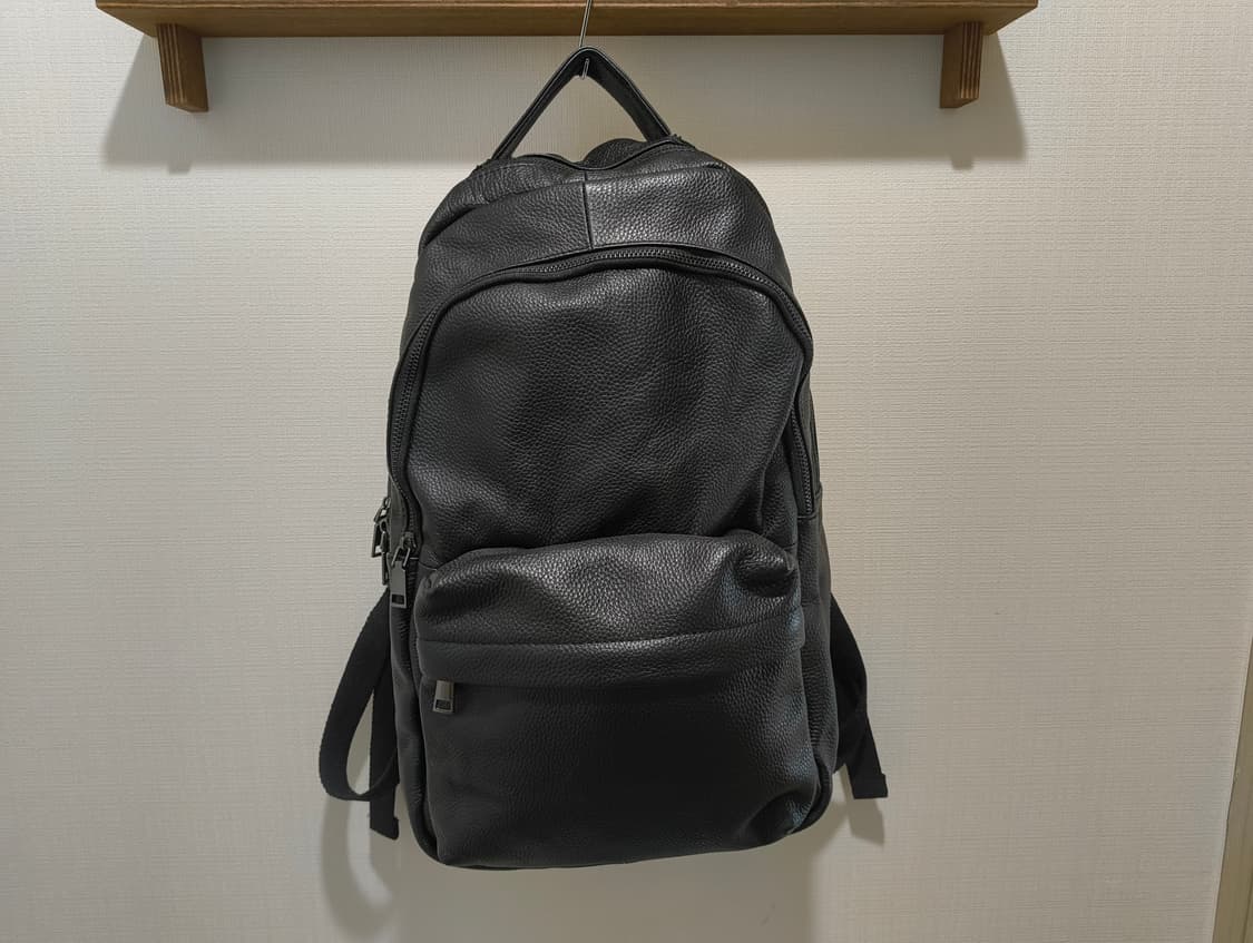 블랙 암소가죽 백팩 상품이미지2