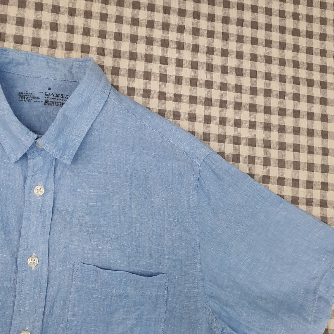 무인양품 마100 반소매 셔츠 남자95 상품이미지3