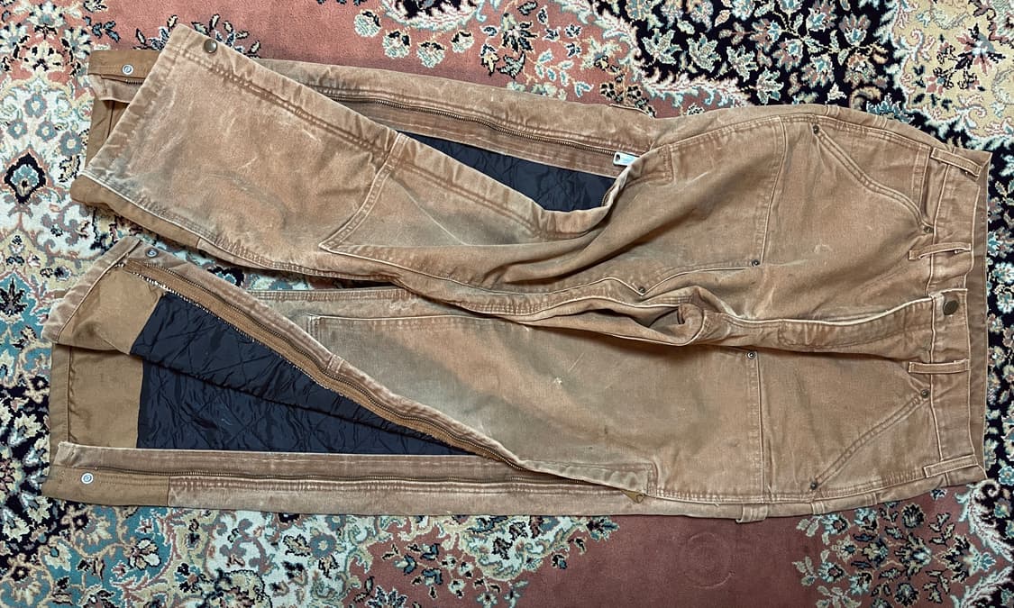 칼하트 더블니 워크팬츠 퀄팅 안감 상품이미지4