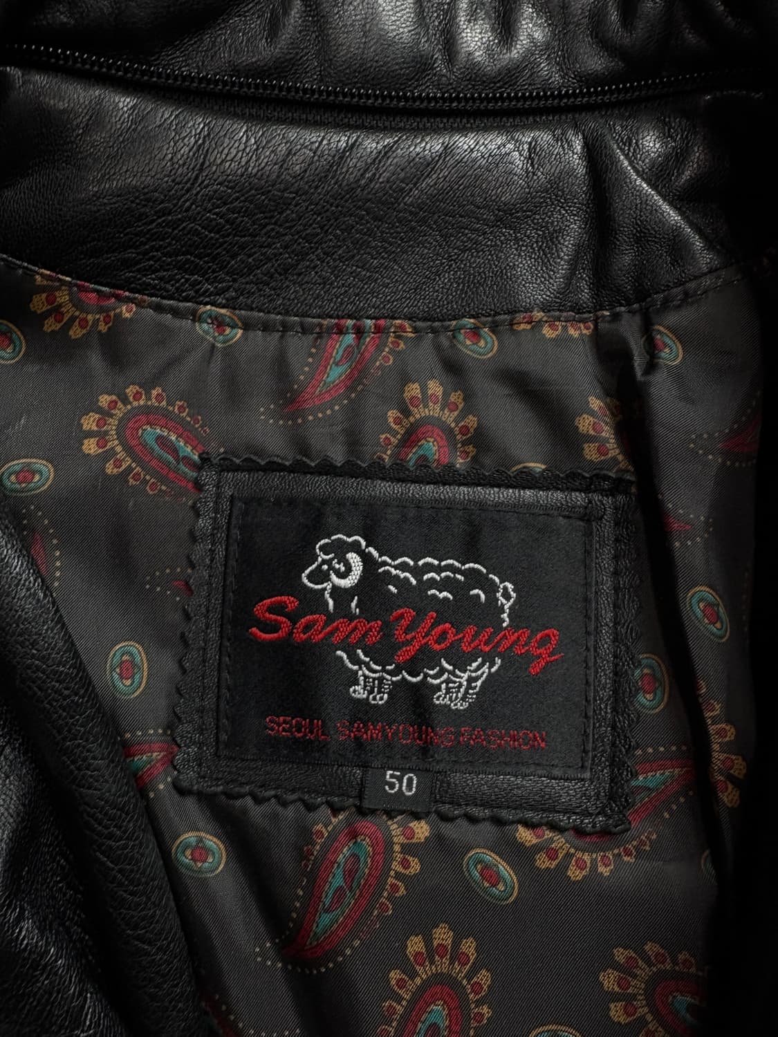 아카이브 빈티지 램스킨 블랙 A-2 레더 자켓 1953 상품이미지3