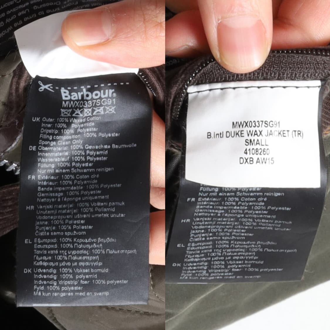 바버 Barbour International Duke Wax Jacket 상품이미지10