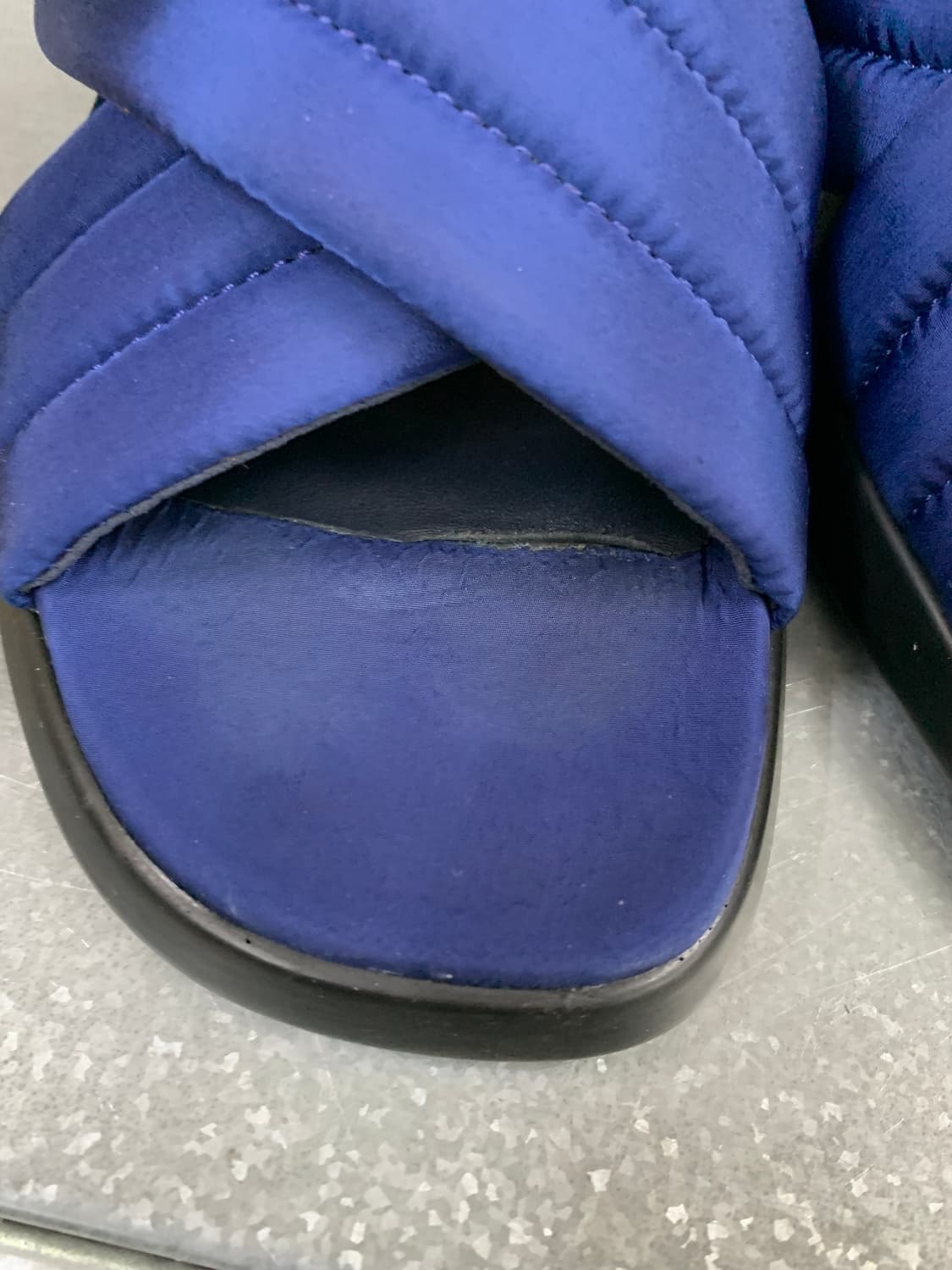 캠퍼 트리샤 텍스타일 x-스트랩 힐 샌들 블루 39(245) 상품이미지4