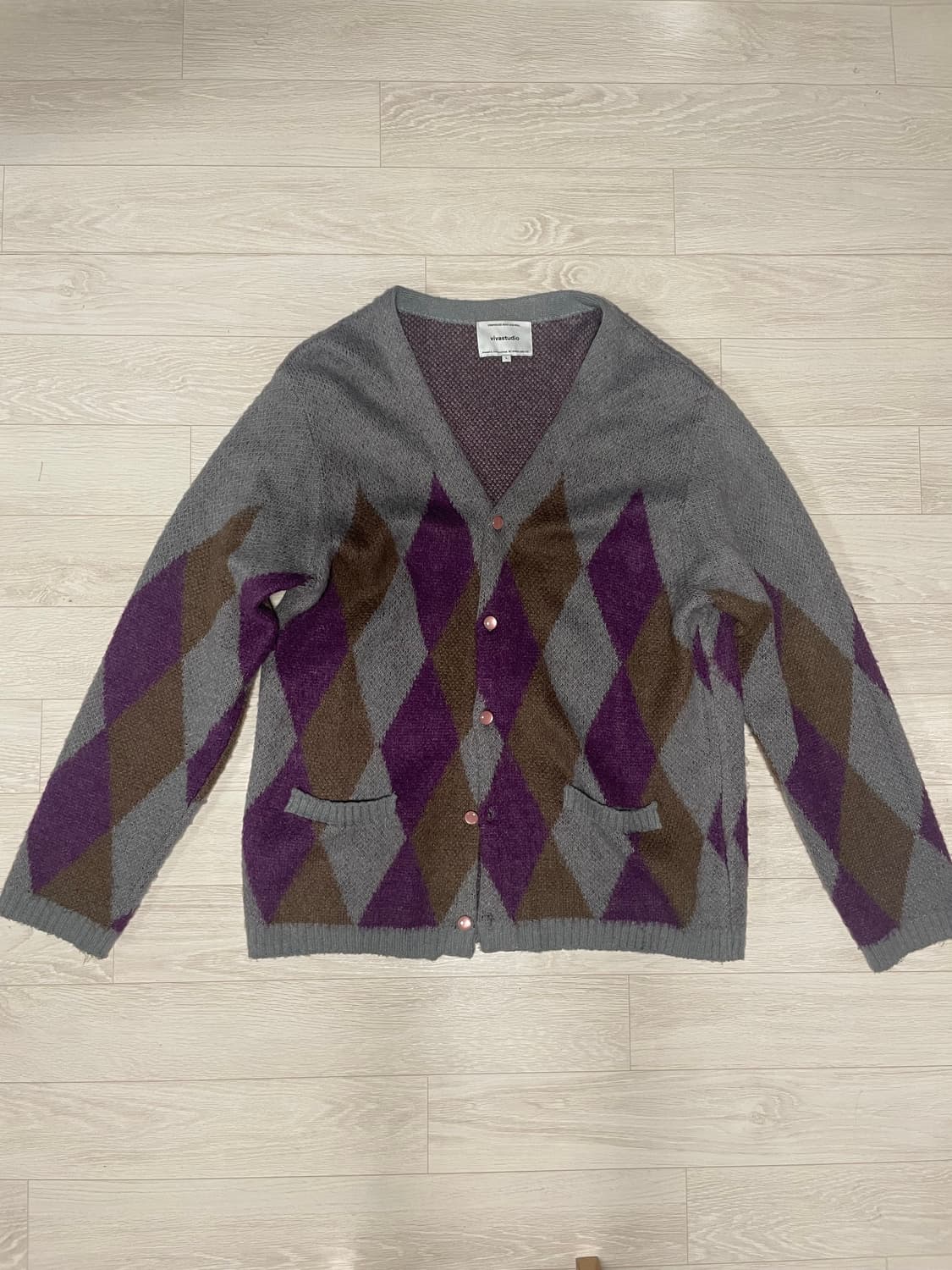 [Viva studio] 비바스튜디오 아가일 가디건 L (상태 좋음) 상품이미지3