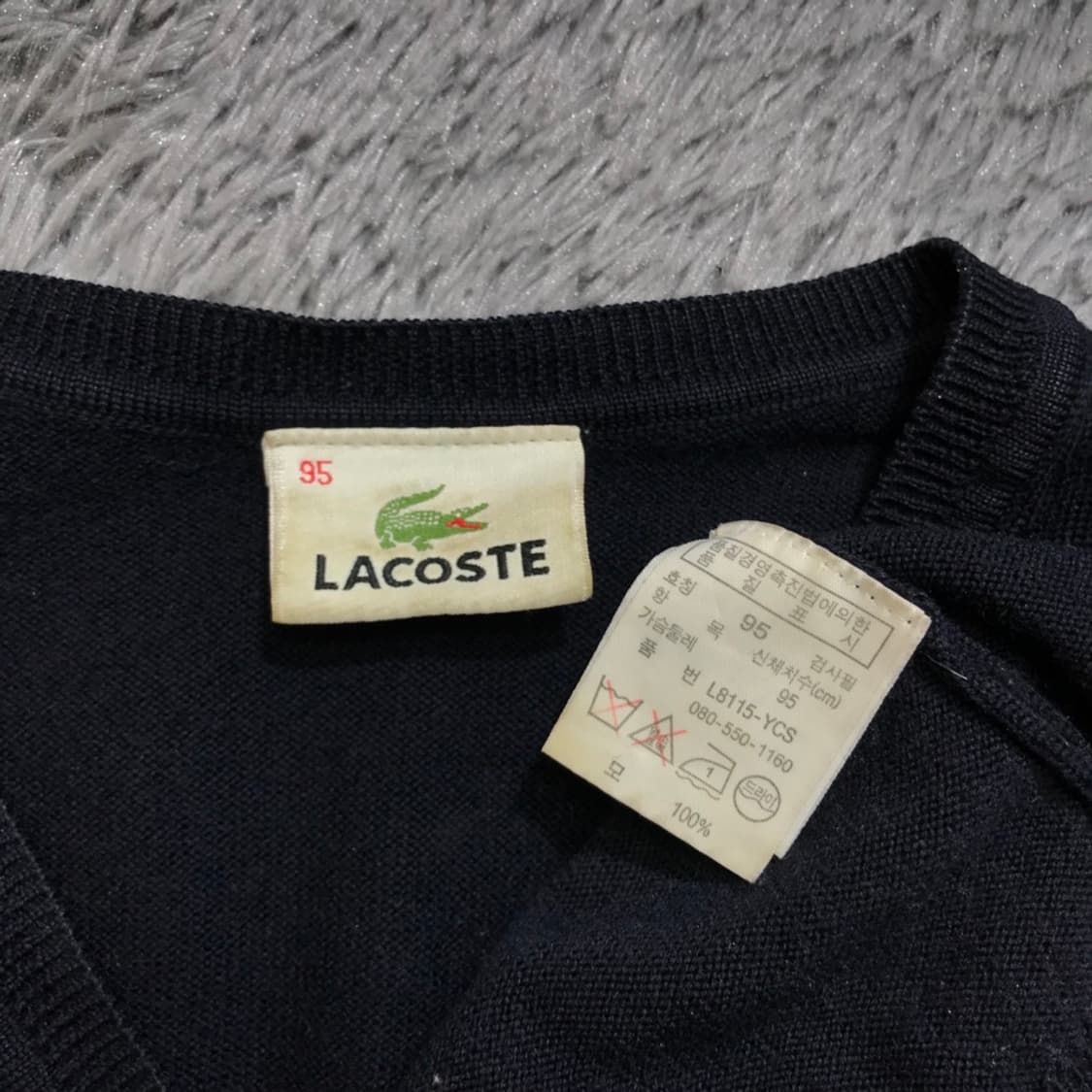 [[M, A급] 라코스테(LACOSTE) 울 100 니트 조끼v30 상품이미지4