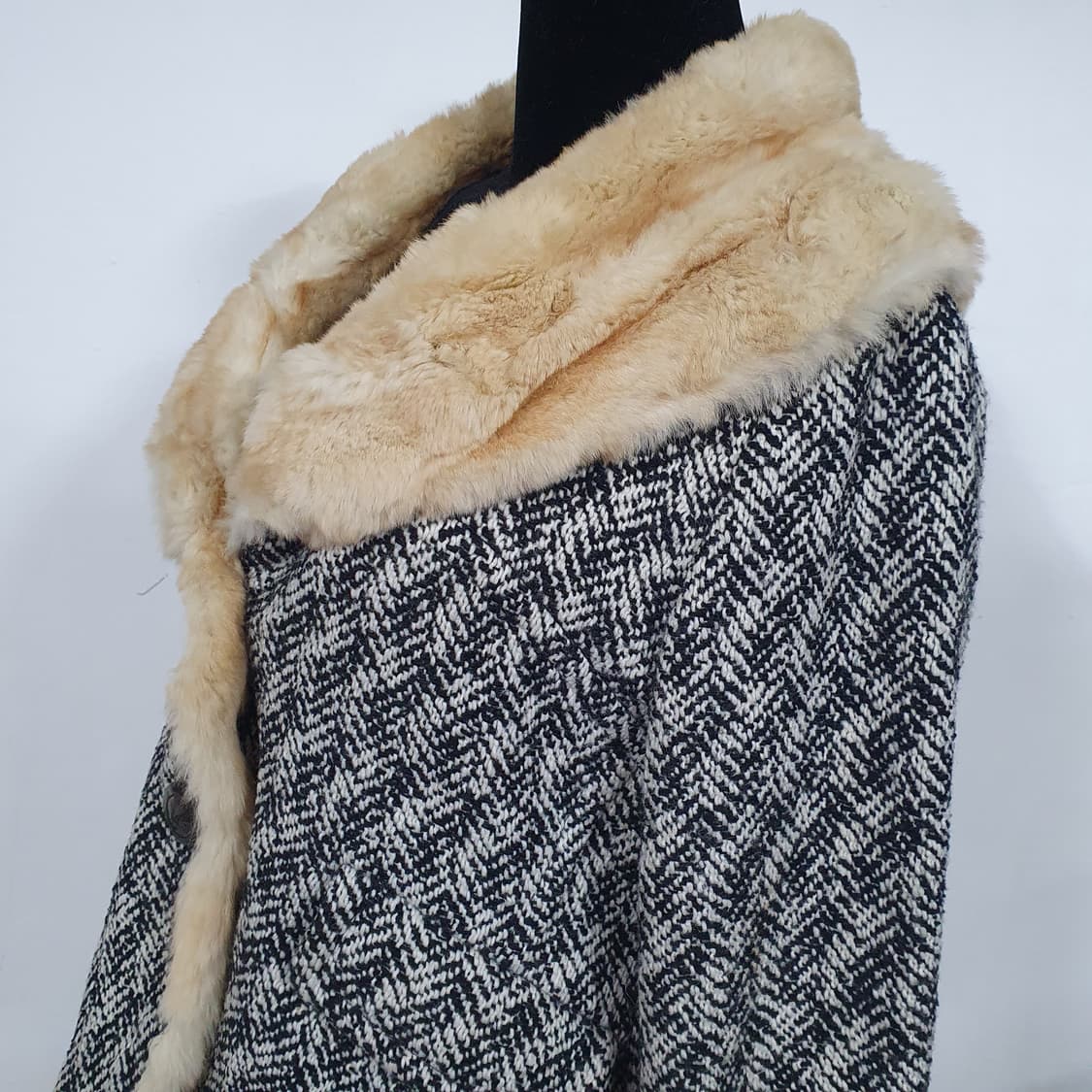 시슬리 토끼털 숄카라 울 자켓 갸루깔 달천깔 라떼갸루 오네갸루 y2k 상품이미지2