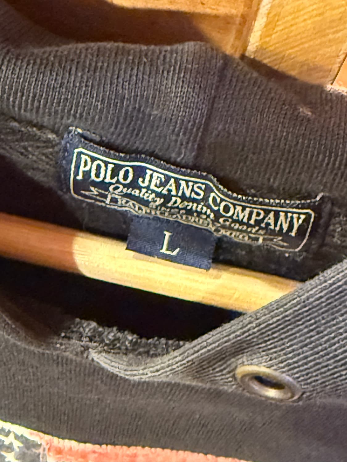 폴로진스 성조기 블랙 후드티 상품이미지2