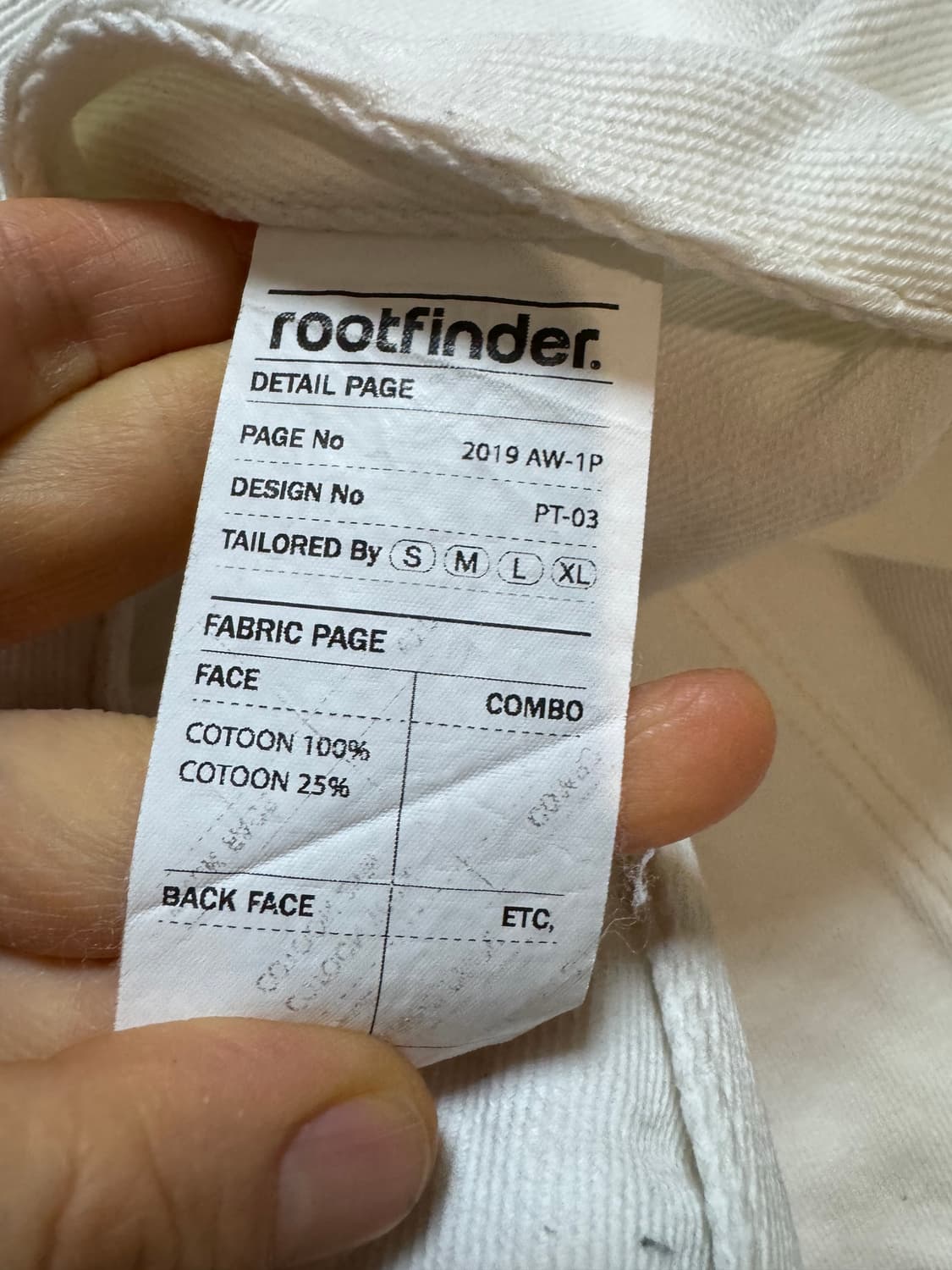 루트파인더 rootfinder 화이트 데님 팬츠 상품이미지5