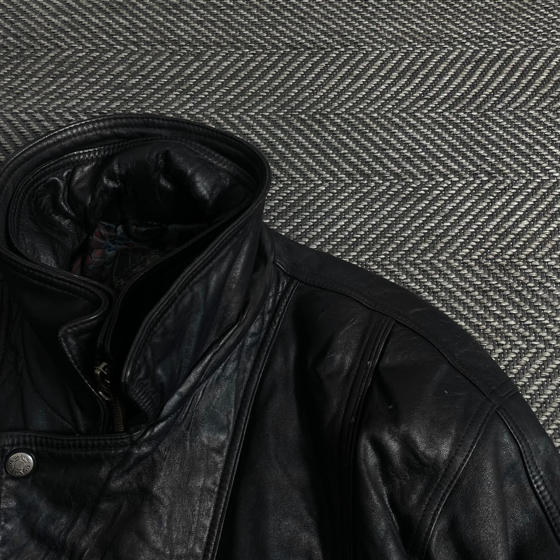 빈티지 램스킨 가죽 레더 봄버 자켓y 3566 상품이미지5