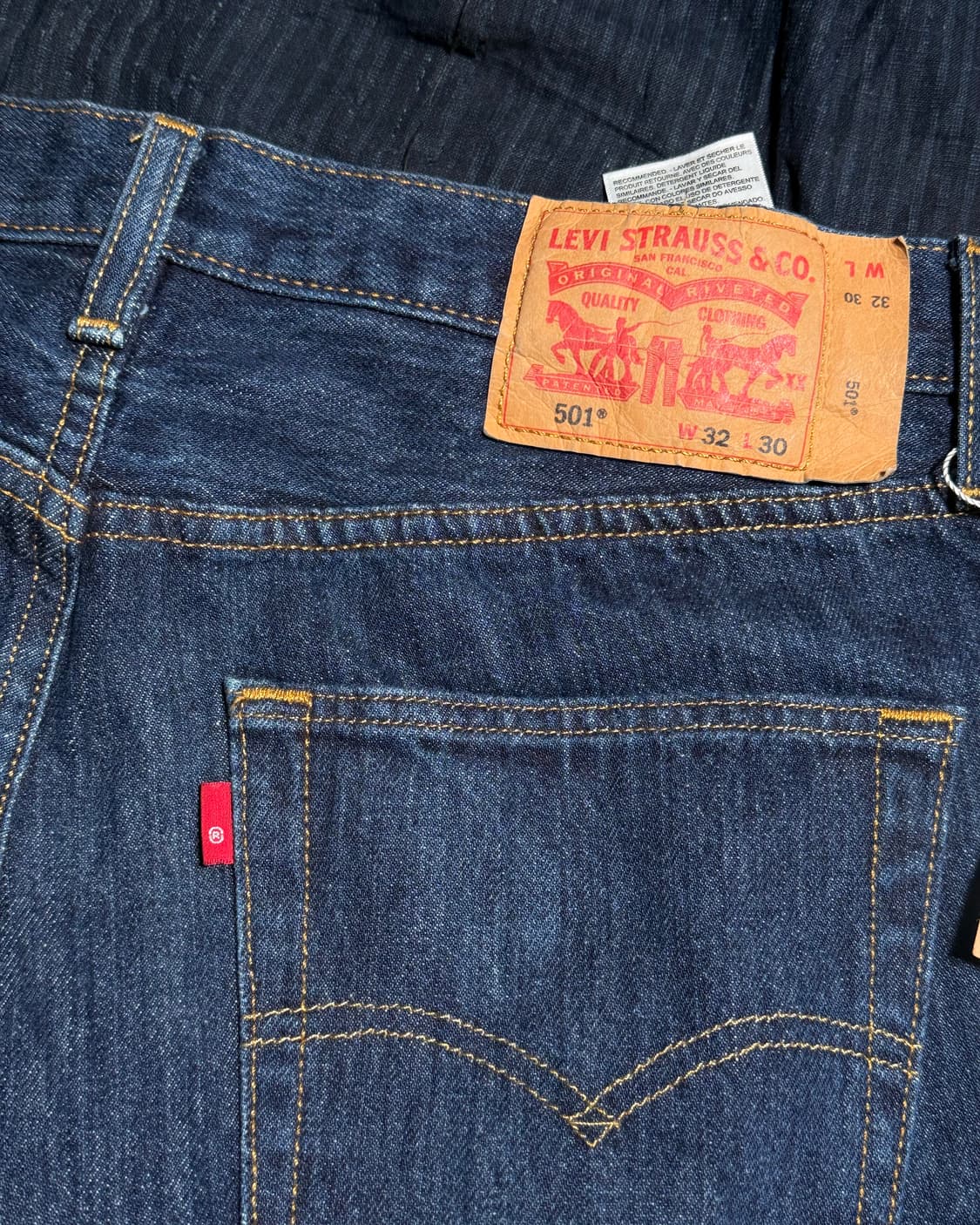 리바이스 501 스트레이트 핏 데님 팬츠 32 상품이미지7