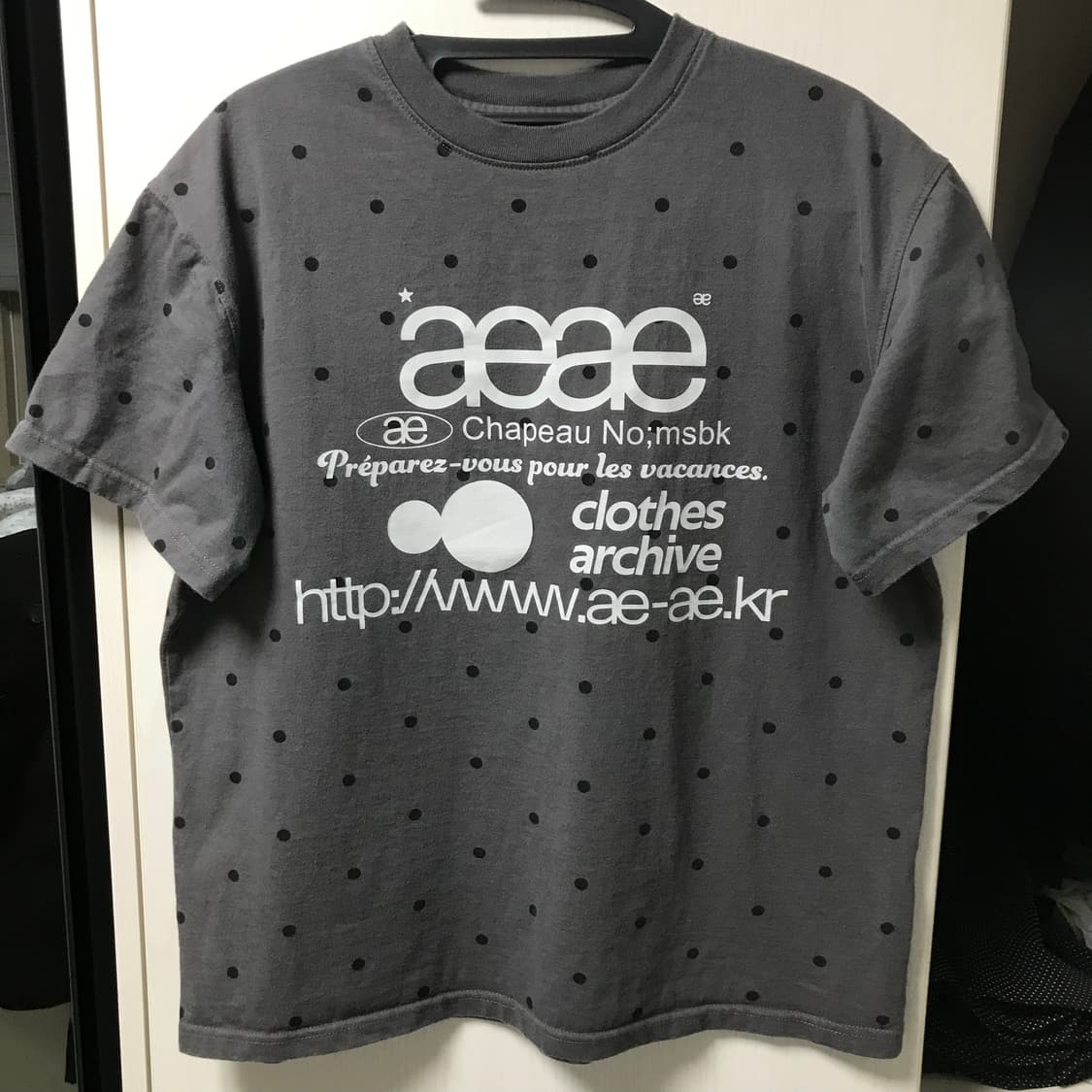 aeae 웹 로고 티셔츠 차콜 상품이미지2