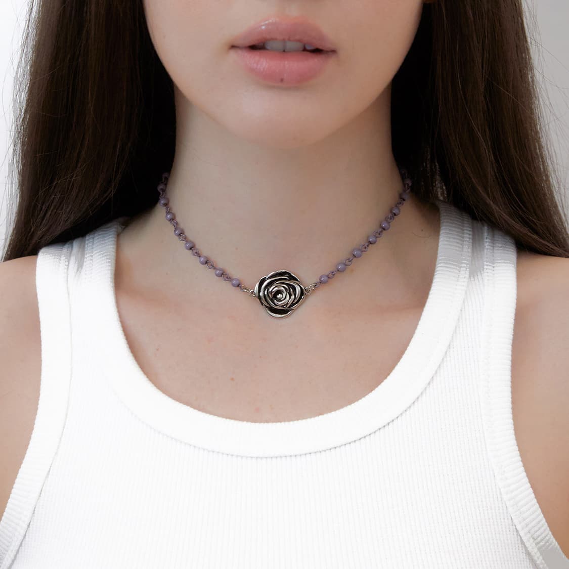 CANDY BALL ROSE CHOKER / LAVENDER 상품이미지3