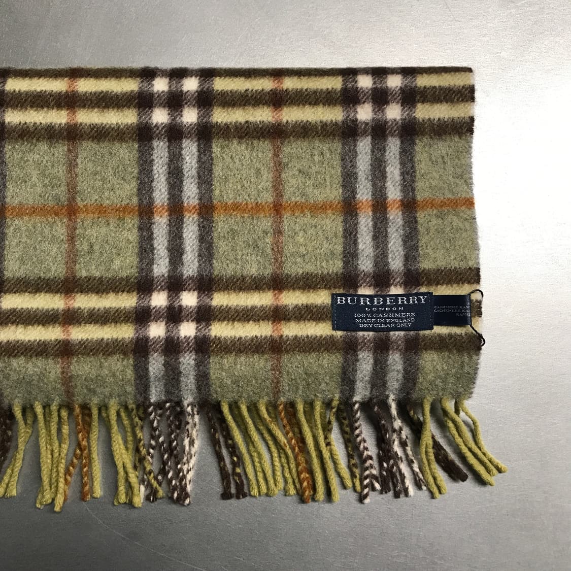 버버리 정품 캐시미어 머플러 그린 상품이미지2