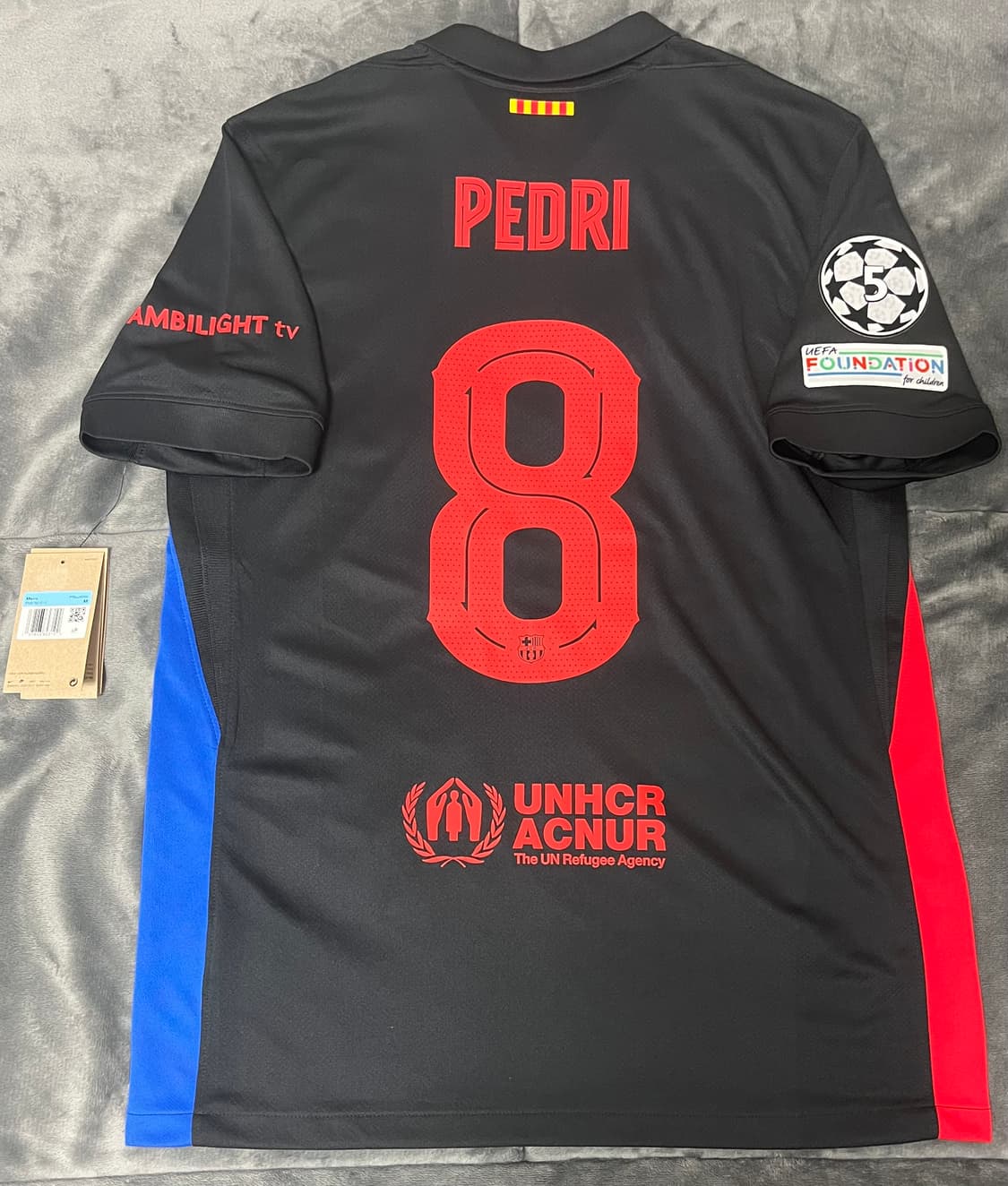 해외M(국내 L) 바르셀로나 24-25 어웨이 페드리 챔스 오피셜 마킹 상품이미지2