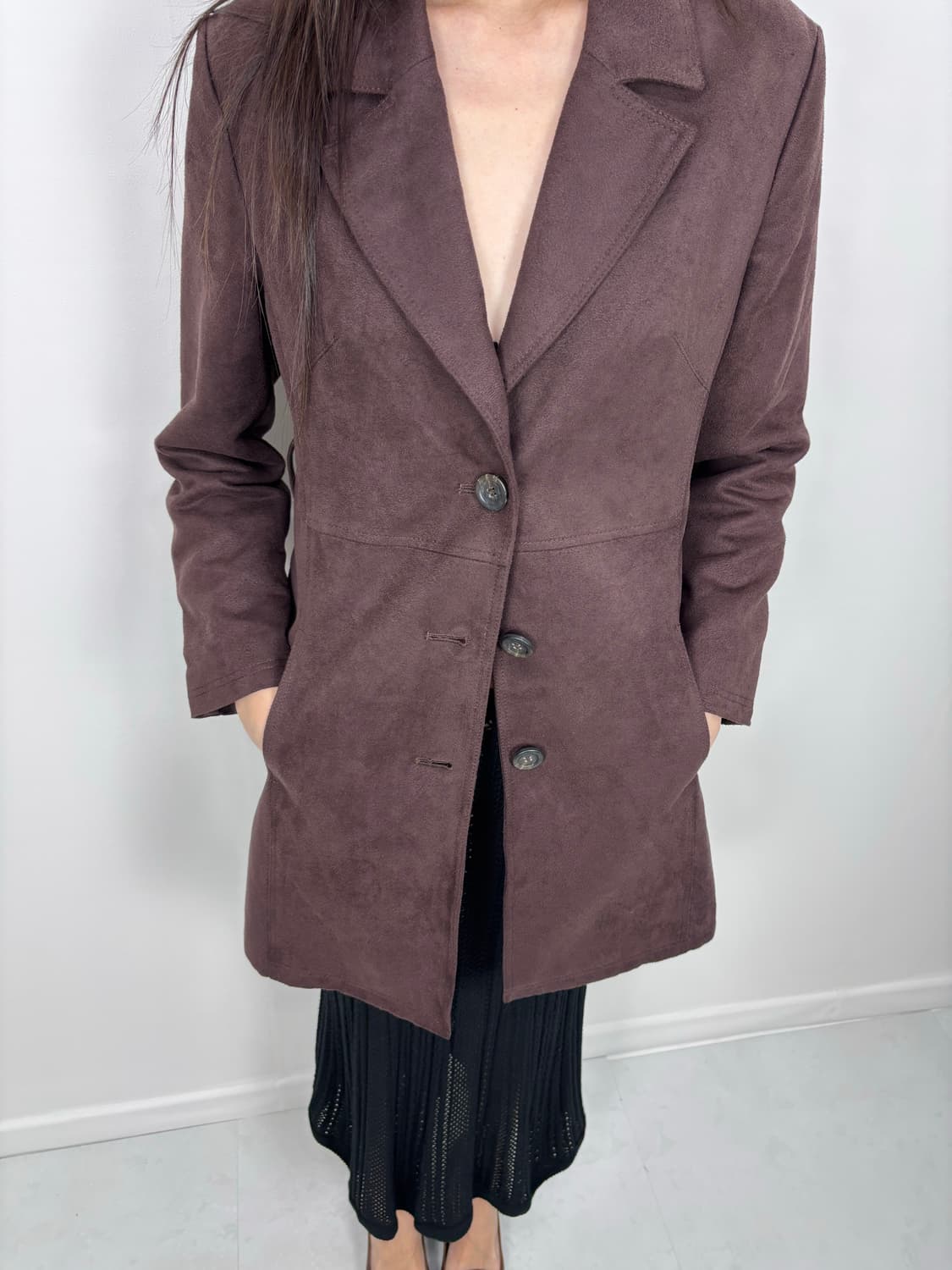 BROWN BURGUNDY SUEDE JACKET 상품이미지8