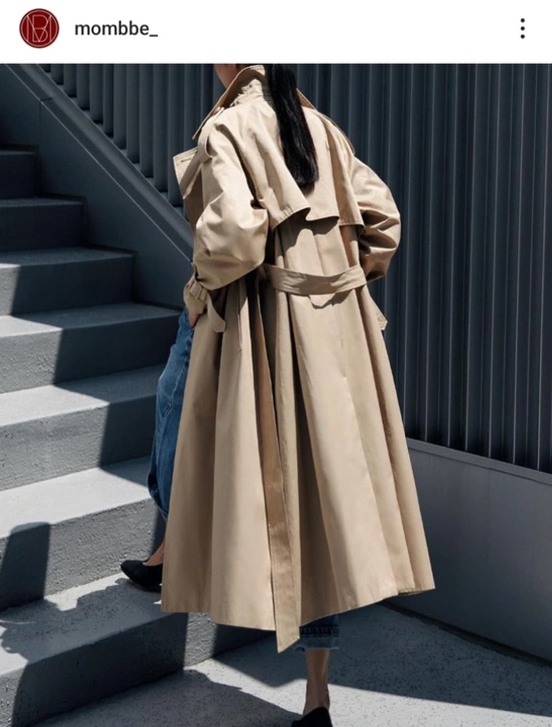 몸빼 롱 트렌치코트 상품이미지5