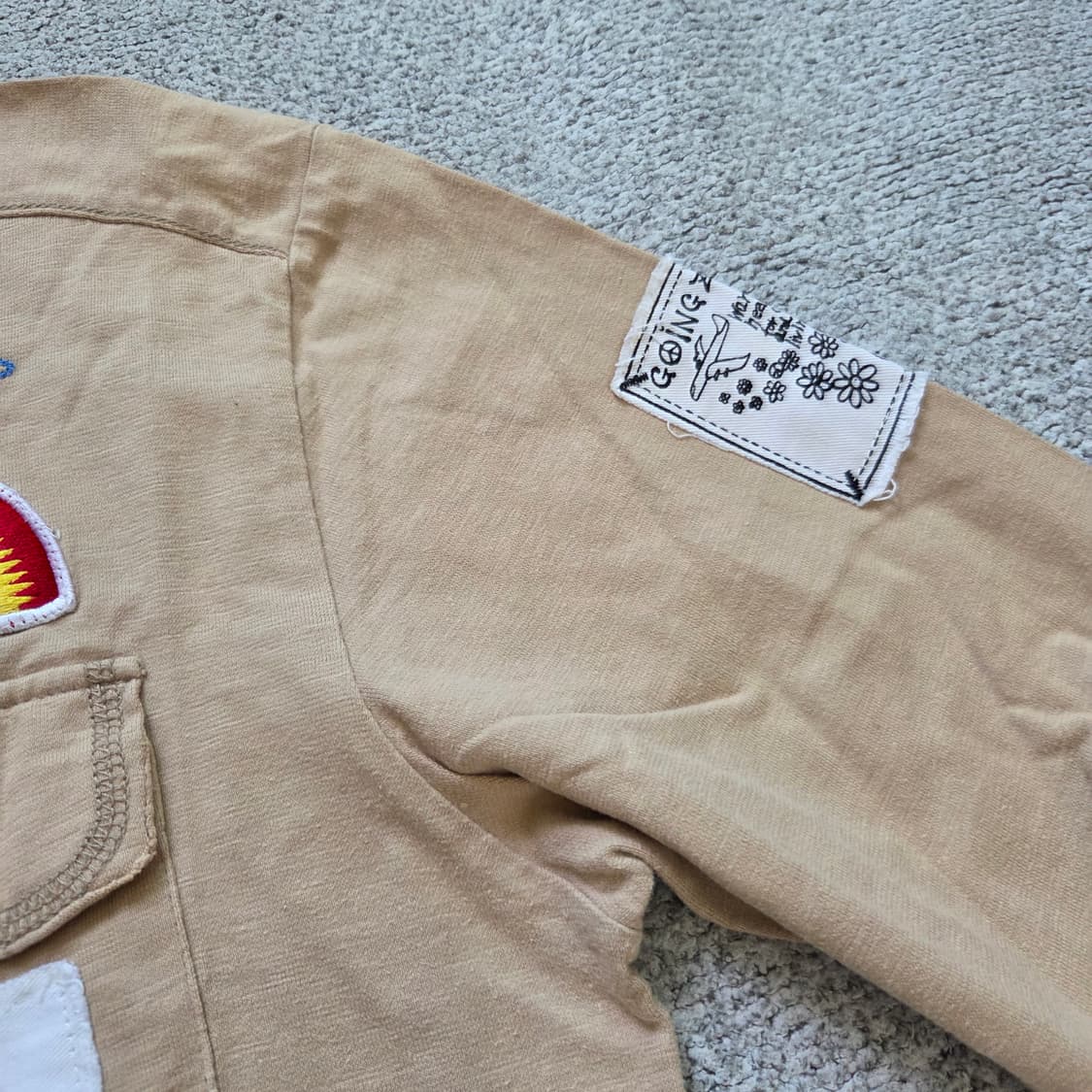 Peace Core 빈티지 패치 긴팔 티셔츠 L(100) 상품이미지4