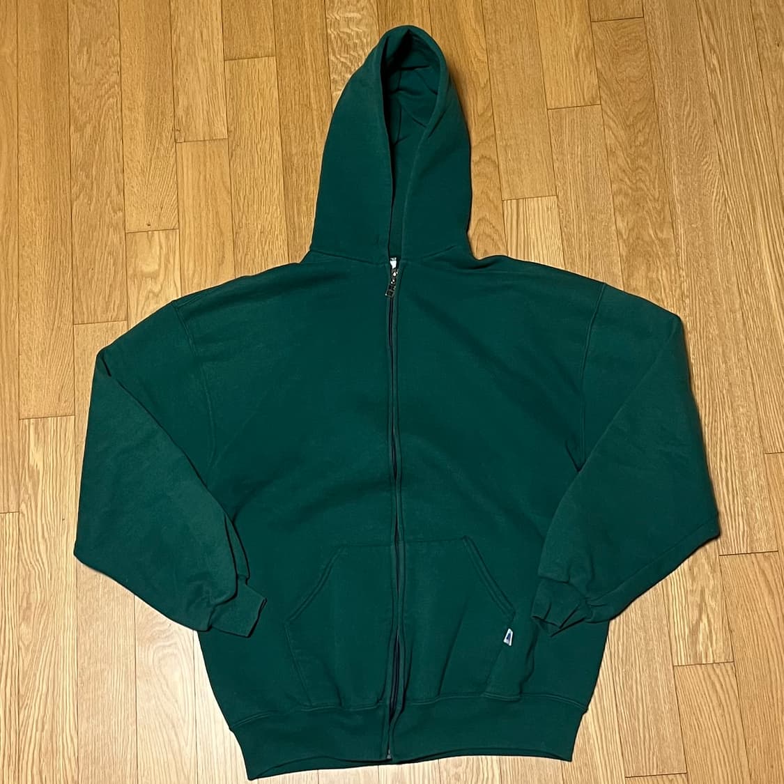 [XL] 90s USA 빈티지 러셀 후드집업 그린 상품이미지3