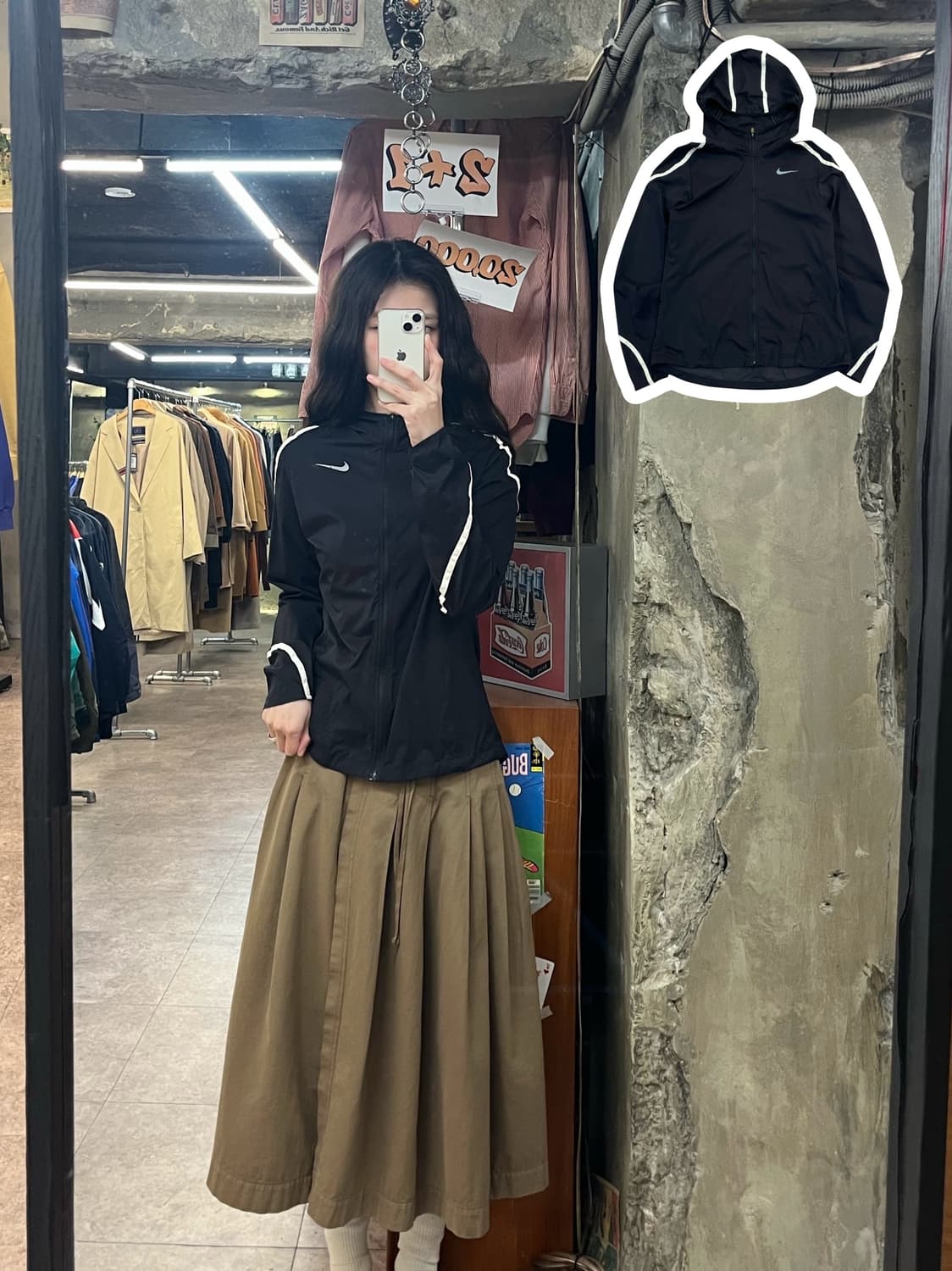 나이키 후드 바람막이 블랙 S #csz3404 상품이미지1