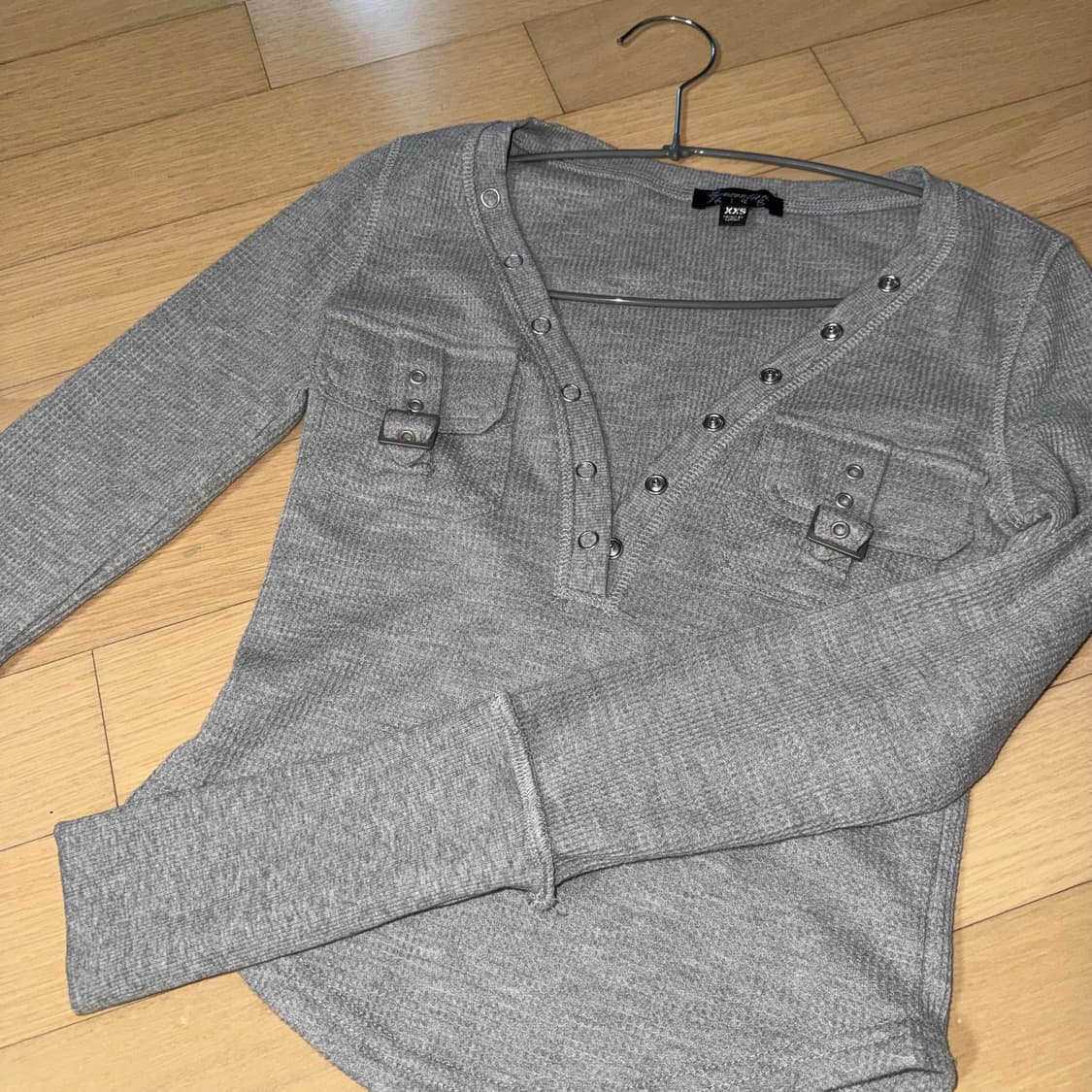 Generation Kiss 그레이 롱슬리브탑 xxs 상품이미지3