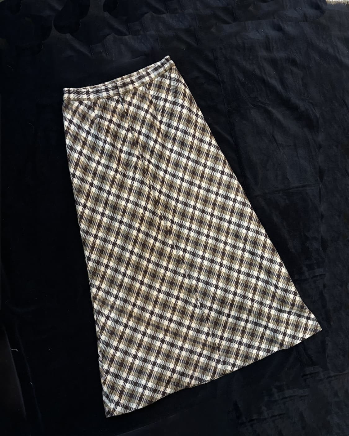 일본빈티지 체커 롱스커트  상품이미지6