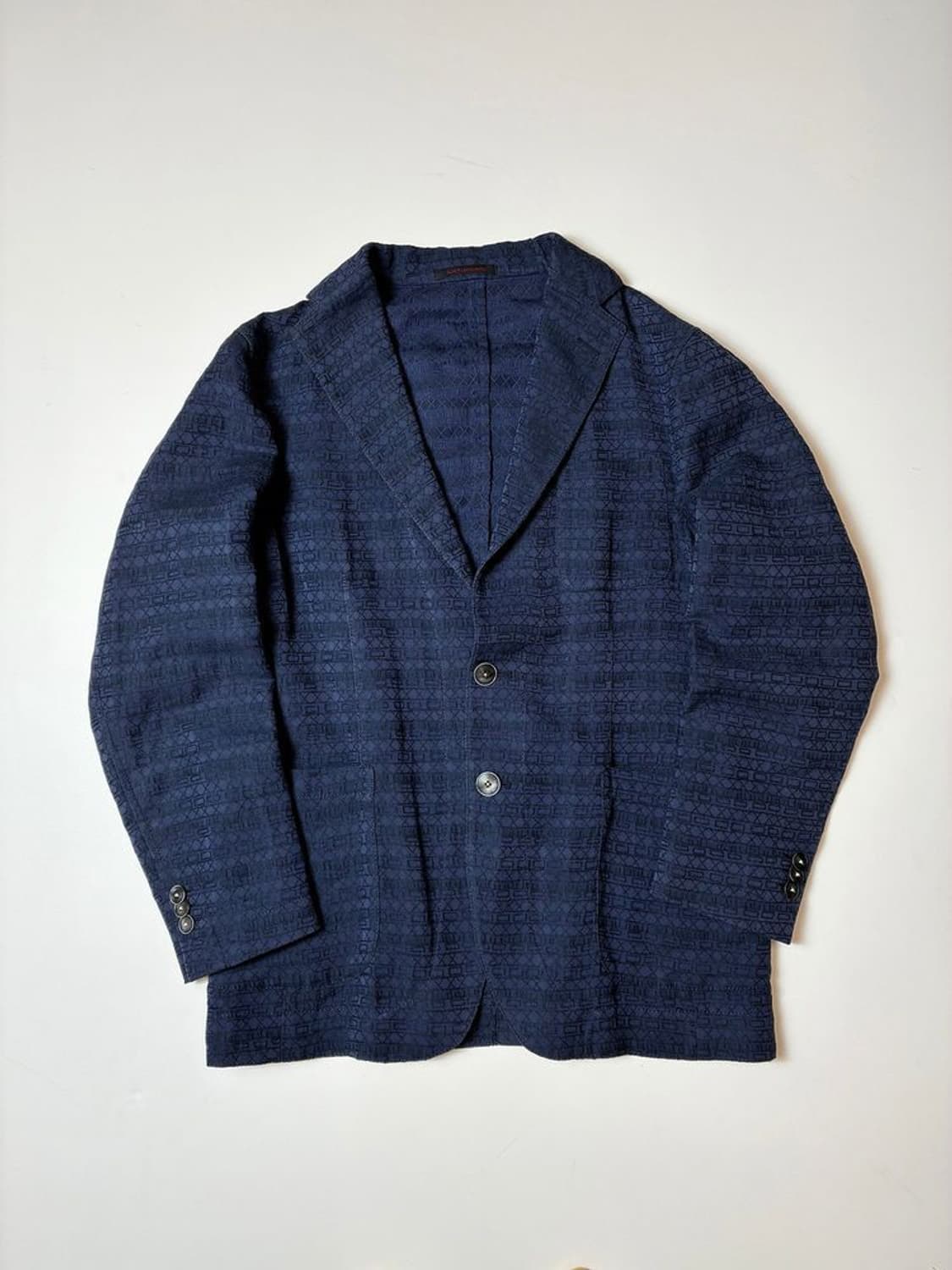 The GIGI 더 지지 린넨 코튼 체크 싱글 2B 블레이저 PN8271 상품이미지1