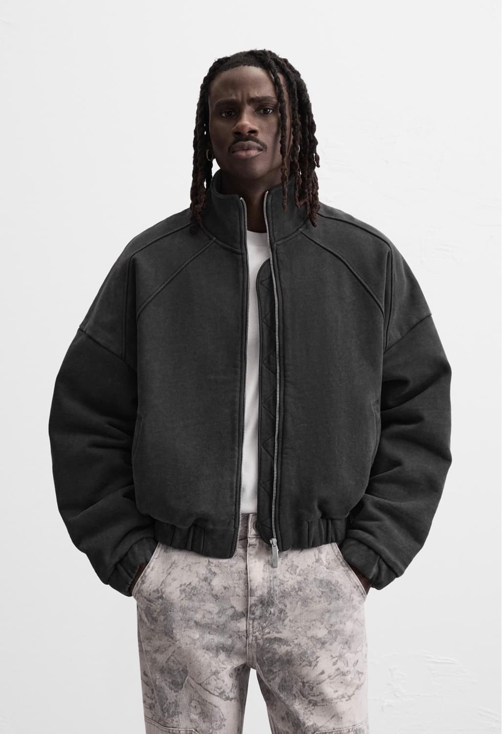 (XL) 자라 워싱 지퍼 재킷 상품이미지1