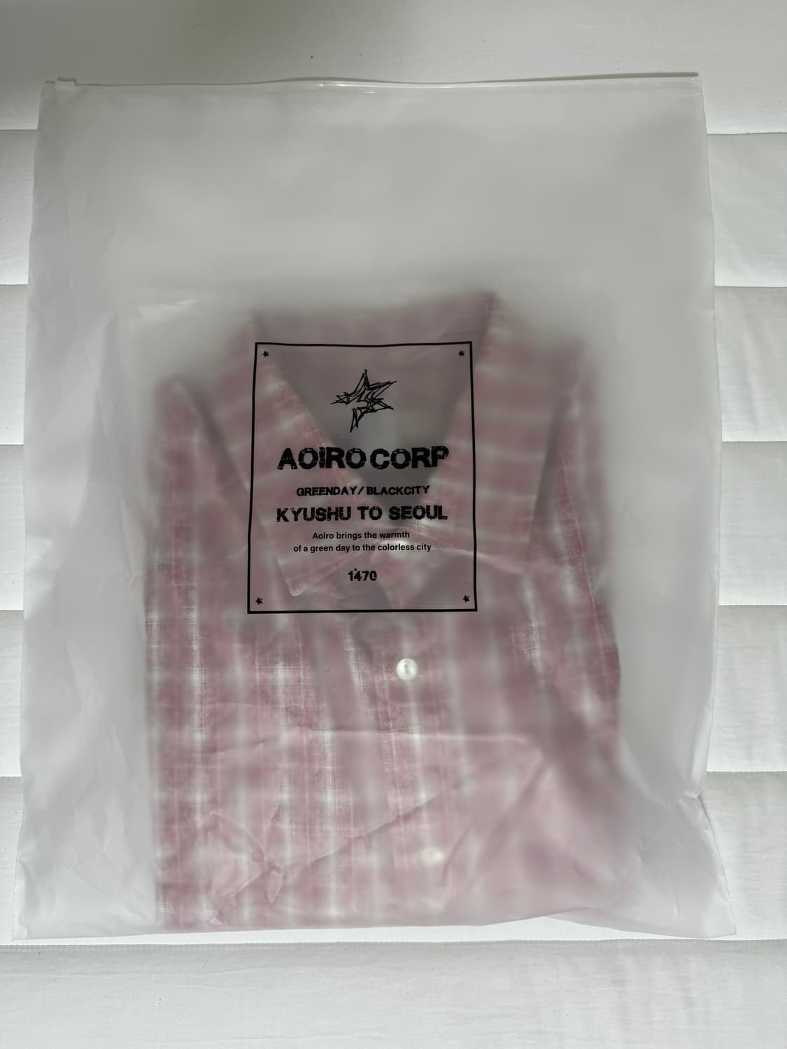 아오이로 크롭체크셔츠 새상품  상품이미지5