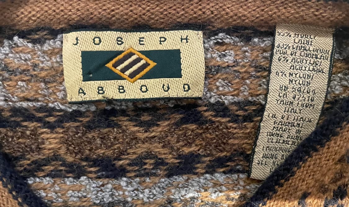 Joseph Abboud 브라운 브이넥 박시한 니트 상품이미지2