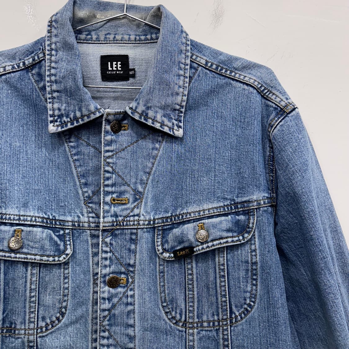 90s Lee 포켓 라이트블루 데님 트러커자켓 상품이미지1