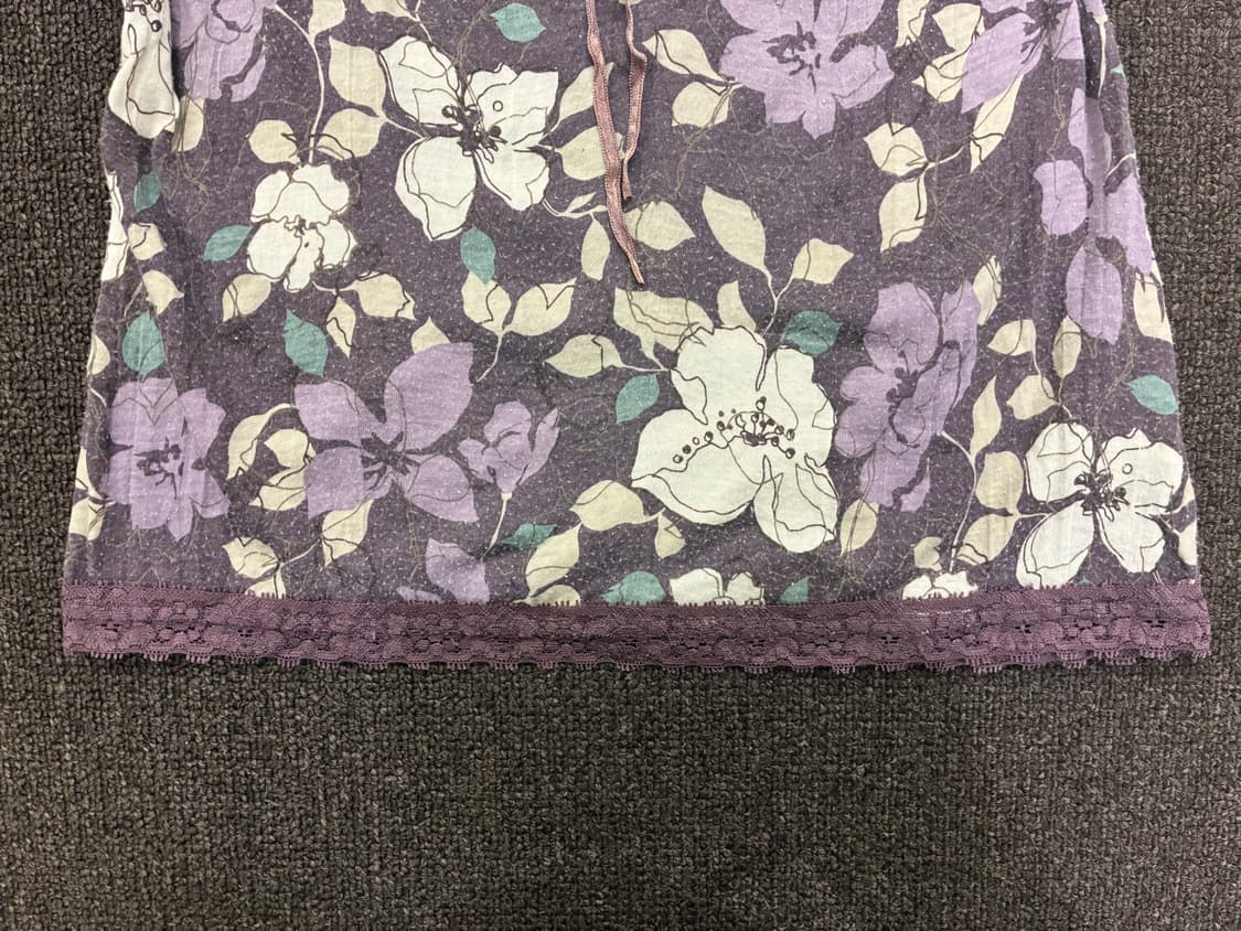 L)Japanese vintage 여성 레이스 디테일 플라워 나시 상품이미지2