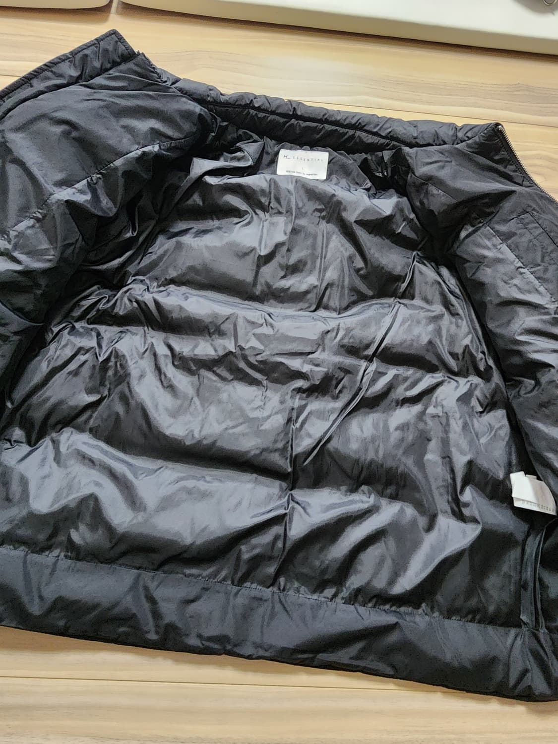 행텐다운점퍼자켓오리털경량패딩L블랙 상품이미지5