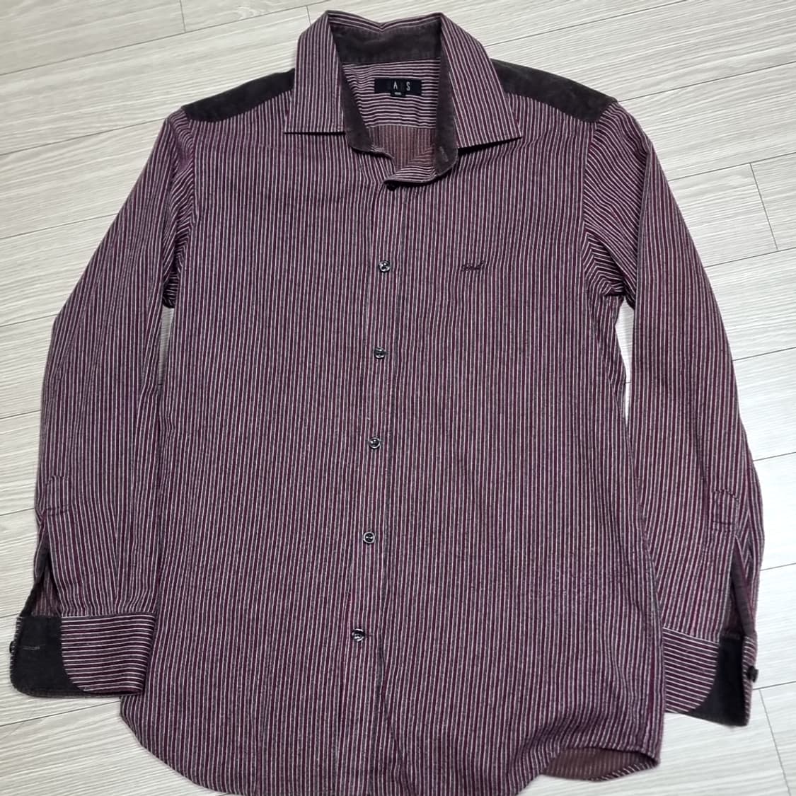90s 닥스 와인 스트라이프 긴팔 셔츠(100) 상품이미지1