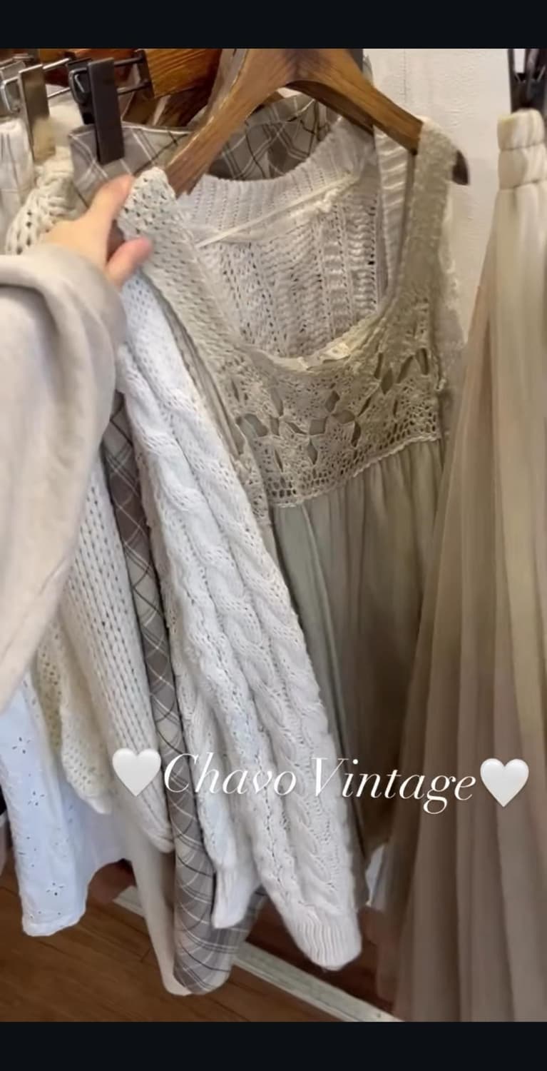 빈티지 아이보리 모리걸 니트가디건 상품이미지1