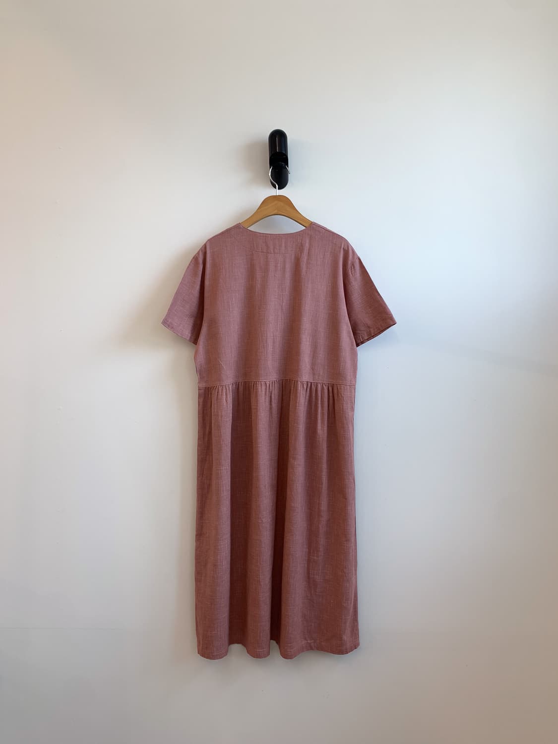 66 핑크 린넨 롱 원피스 상품이미지2