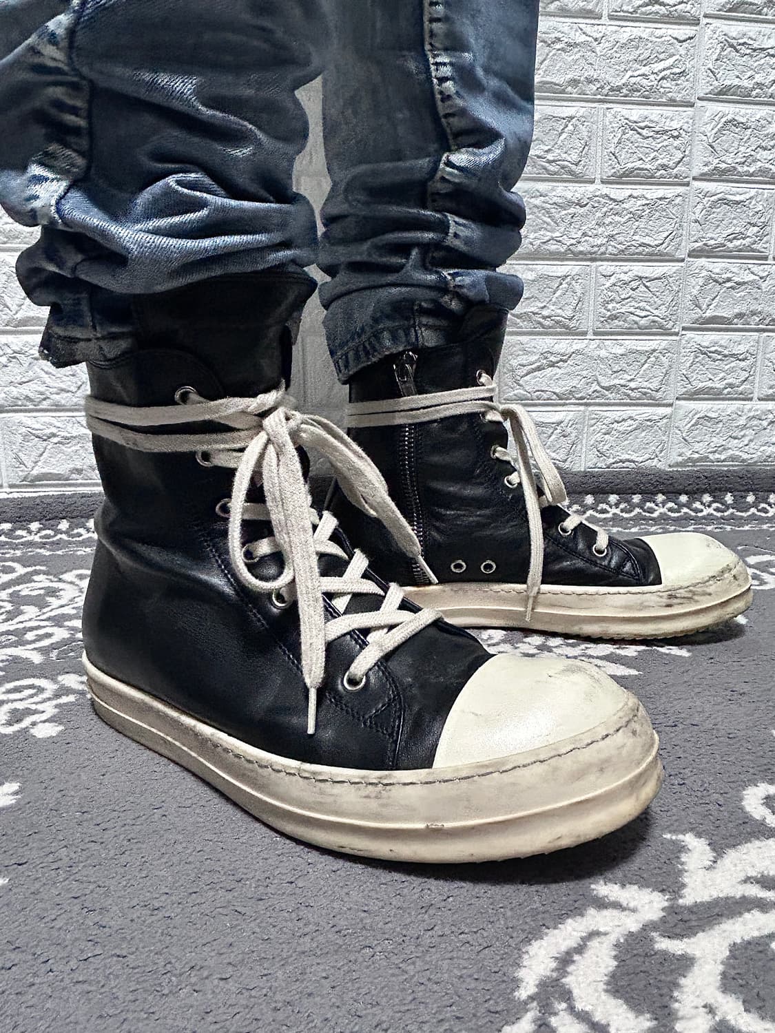 00‘s Jpn 메탈릭 코팅 데님 팬츠 상품이미지1